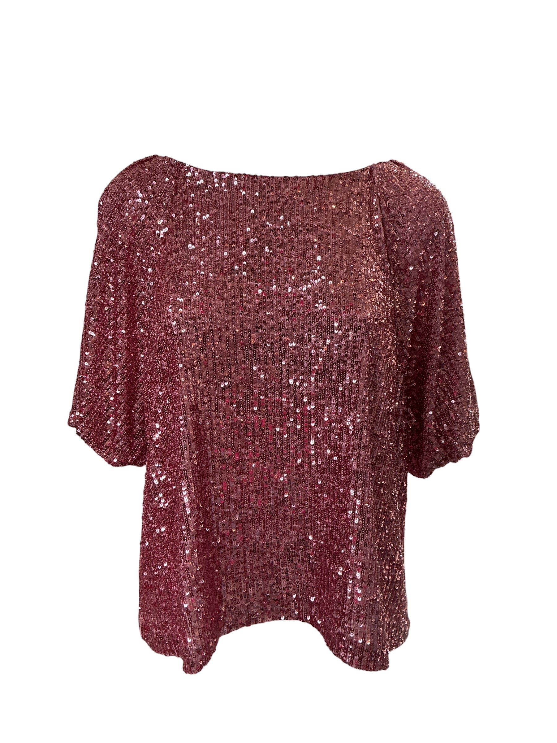 Lilly Pulitzer Cressida Sequin Knit Top - Conch Shell Pink - Size S
