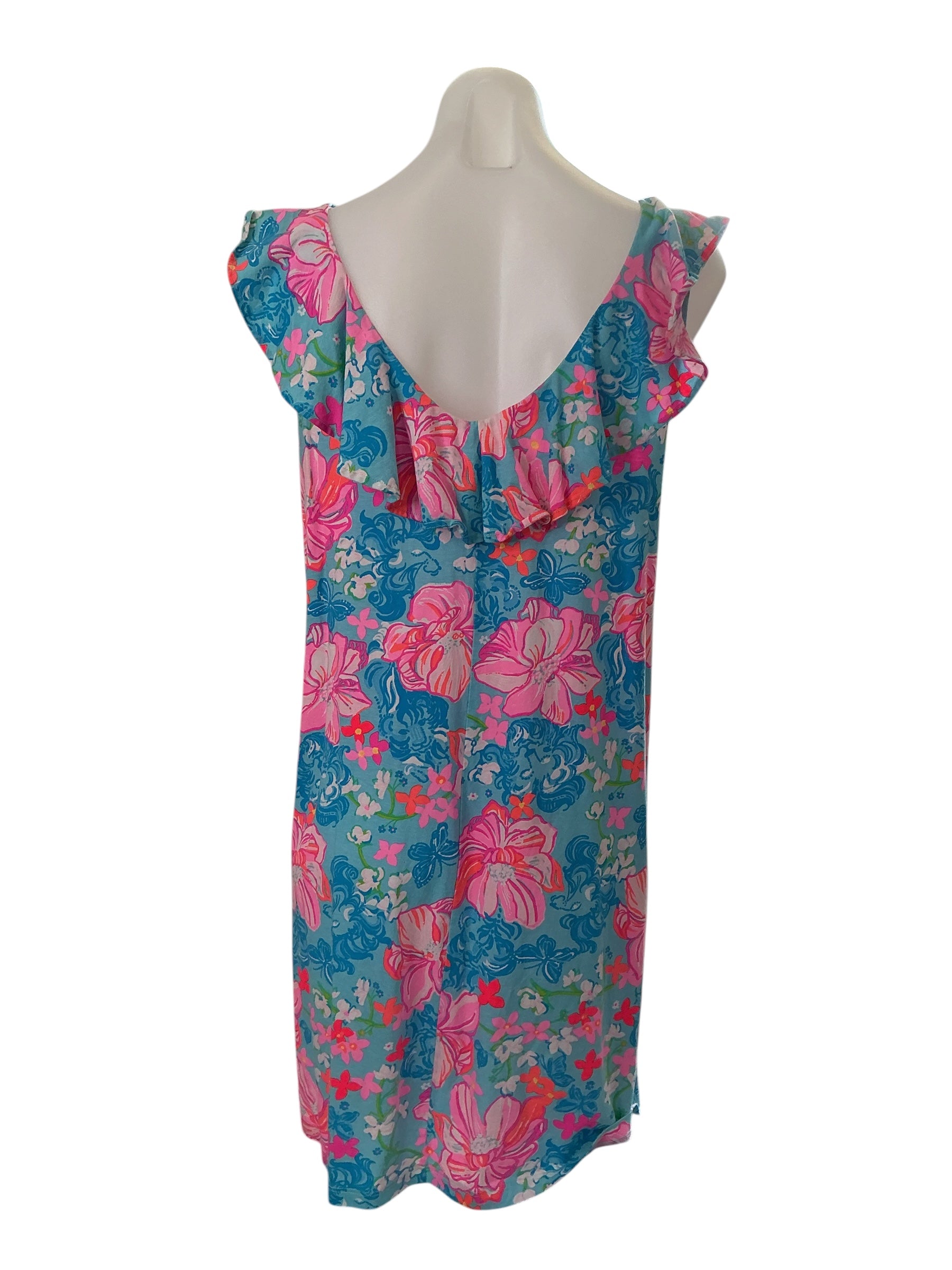 Lilly Pulitzer Alessa Dress - Surf Blue Luscious Blue Luscious Lions - Size M