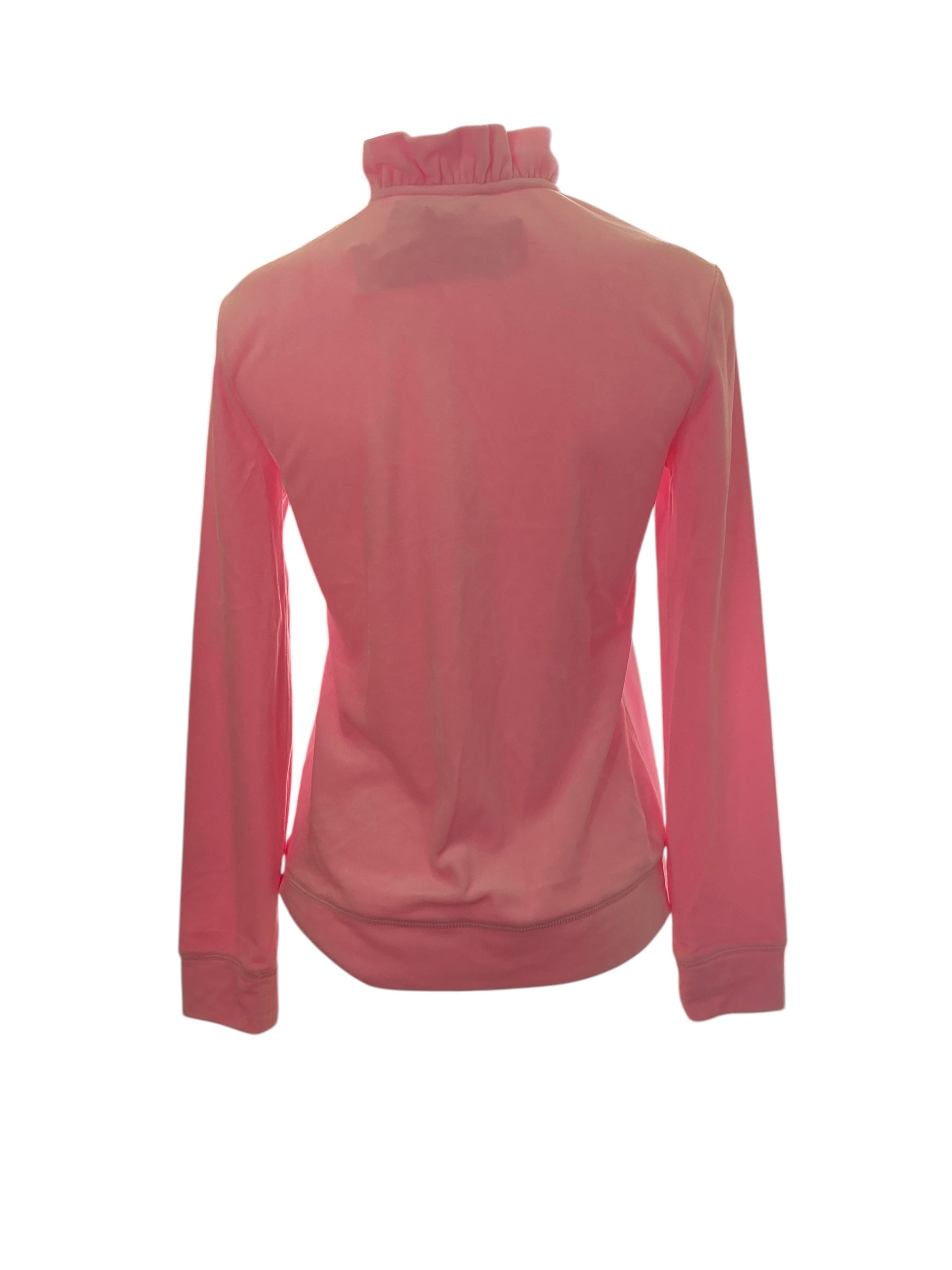 Lilly Pulitzer NWT Jayla Velour Ruffle Zip Up - Pink Tropics - Size XS
