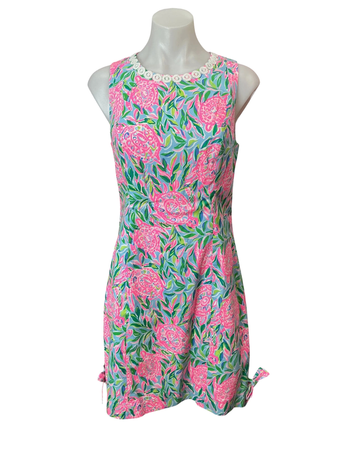 Lilly Pulitzer Mila Shift Dress Turtley In Love Frenchy Blue - Size 2