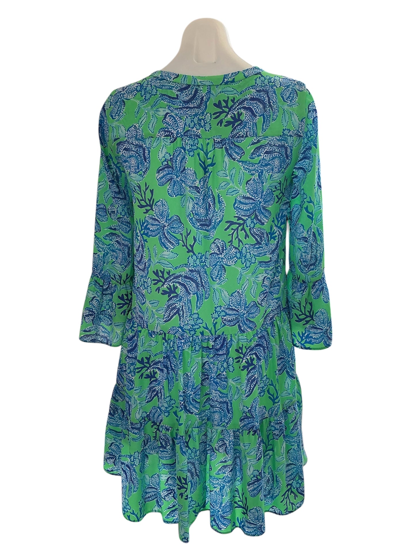 Lilly Pulitzer Gabriel Dress - Cabana Green Keepin It Reel - Size 00