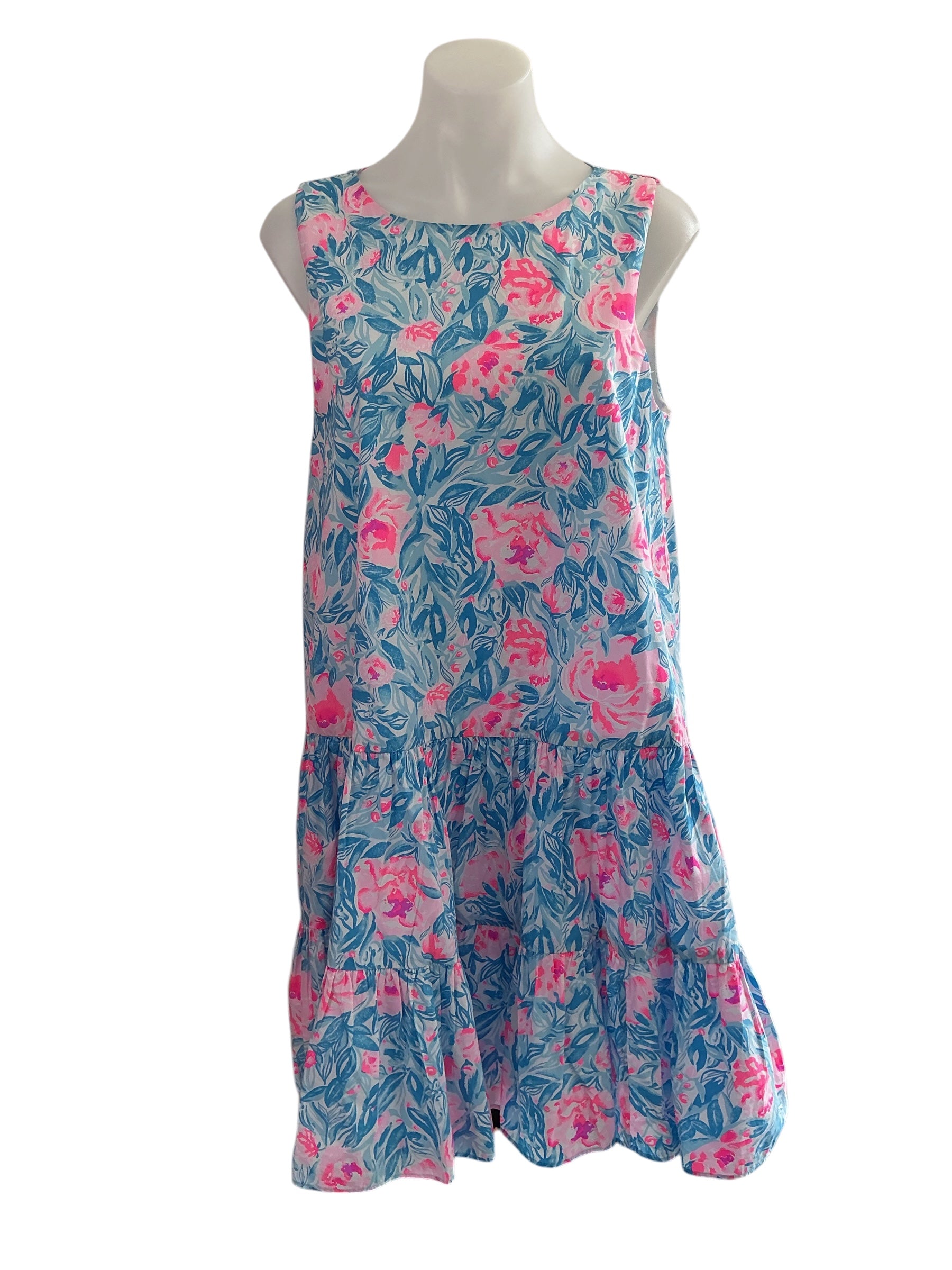 Lilly Pulitzer Trina Dress - Bondi Blue My Little Peony - Size M