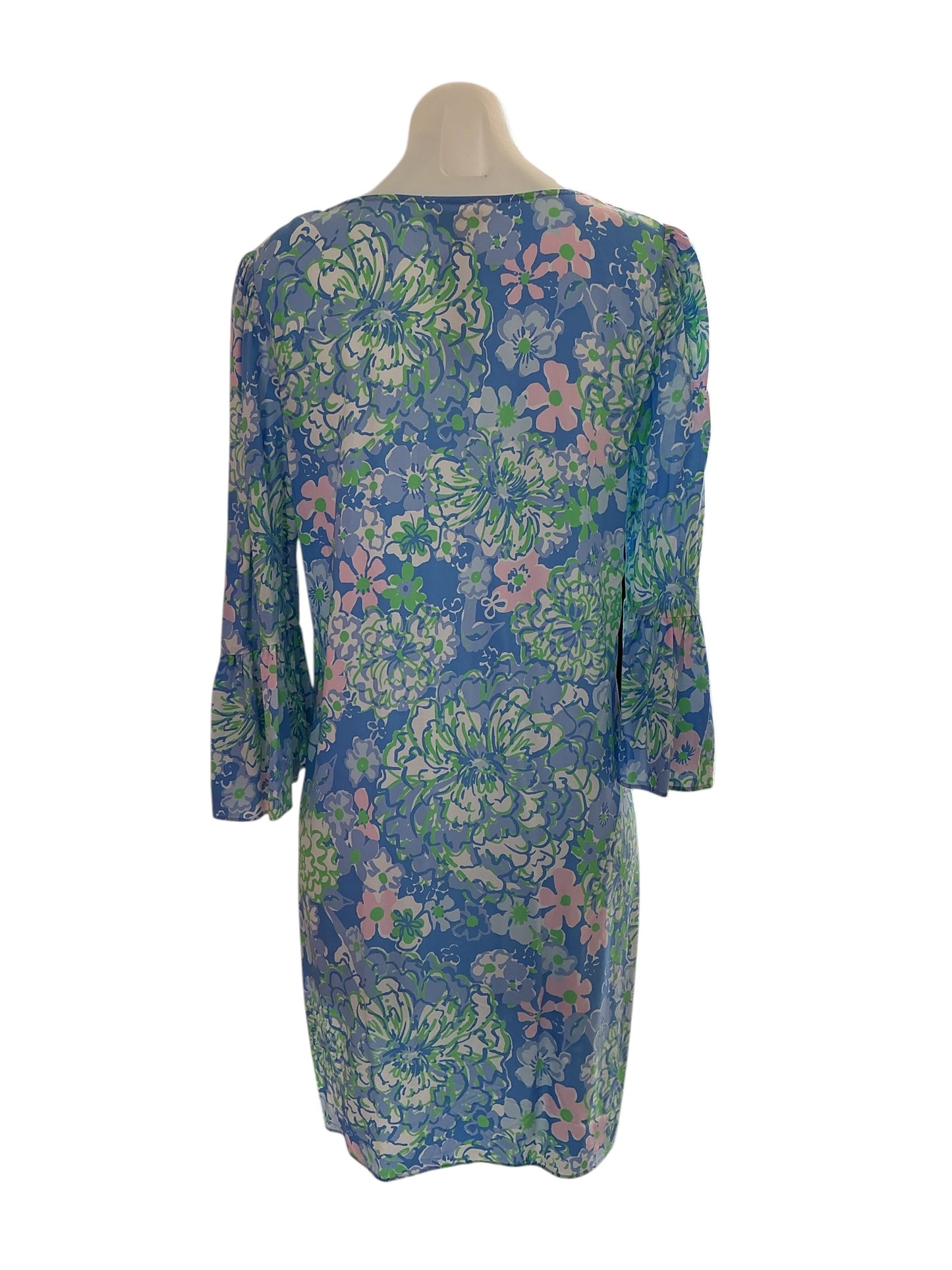 Lilly Pulitzer Danika Tunic Dress - Sunwashed Blue Plumes In Bloom - Size 4