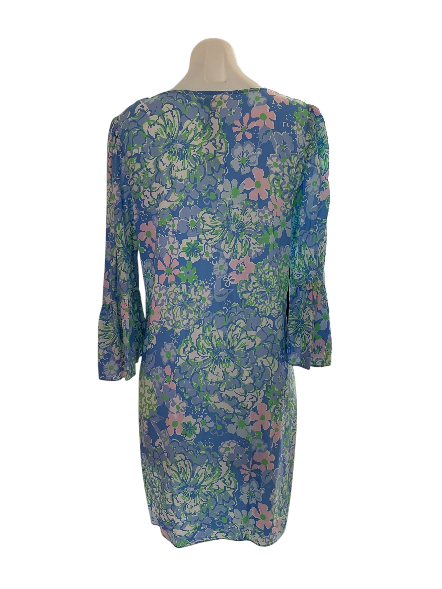 Lilly Pulitzer Danika Tunic Dress - Sunwashed Blue Plumes In Bloom - Size 4