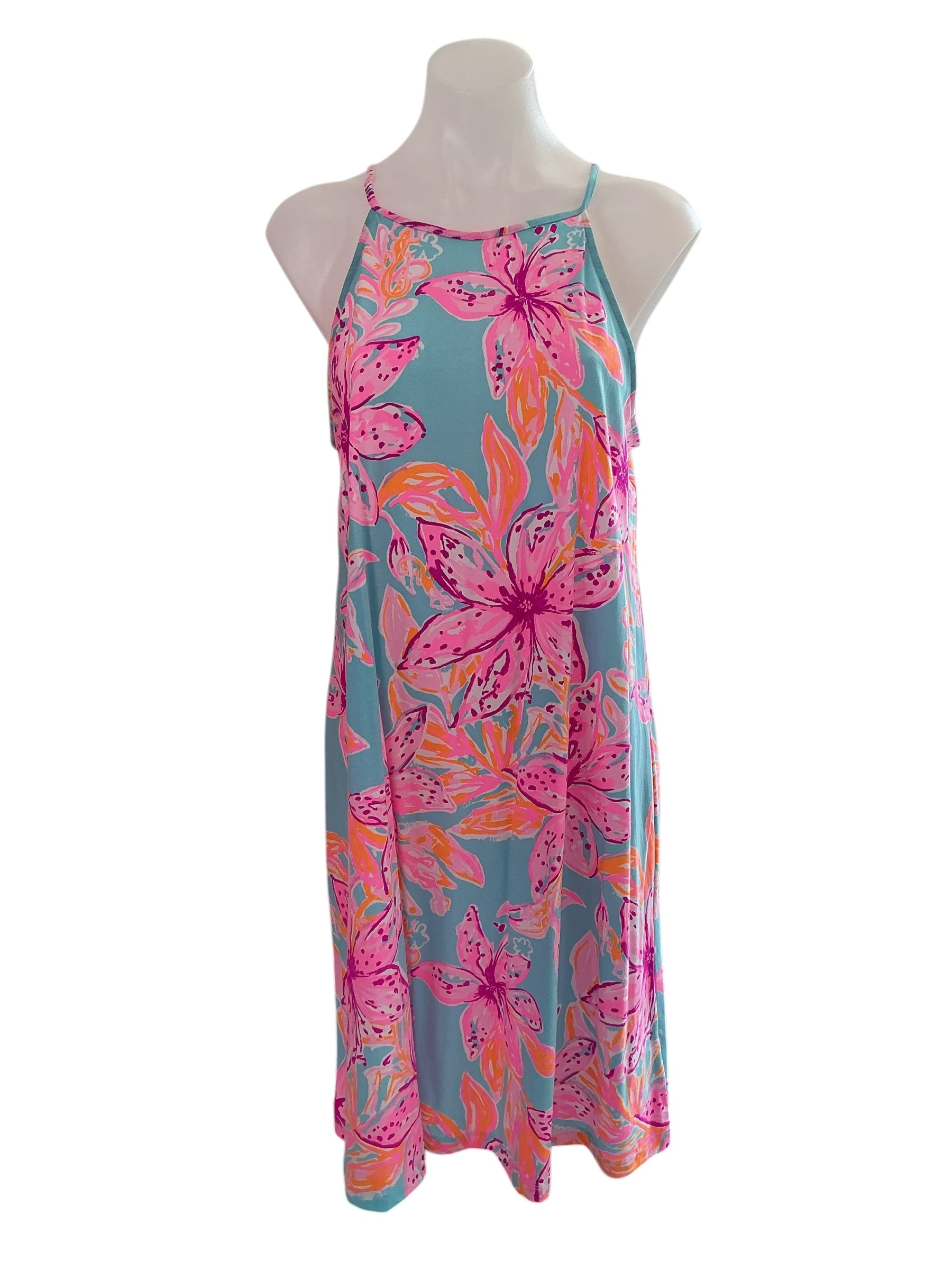 Lilly Pulitzer NWT Margot Dress - Surf Blue Bonita Blooms - Size M