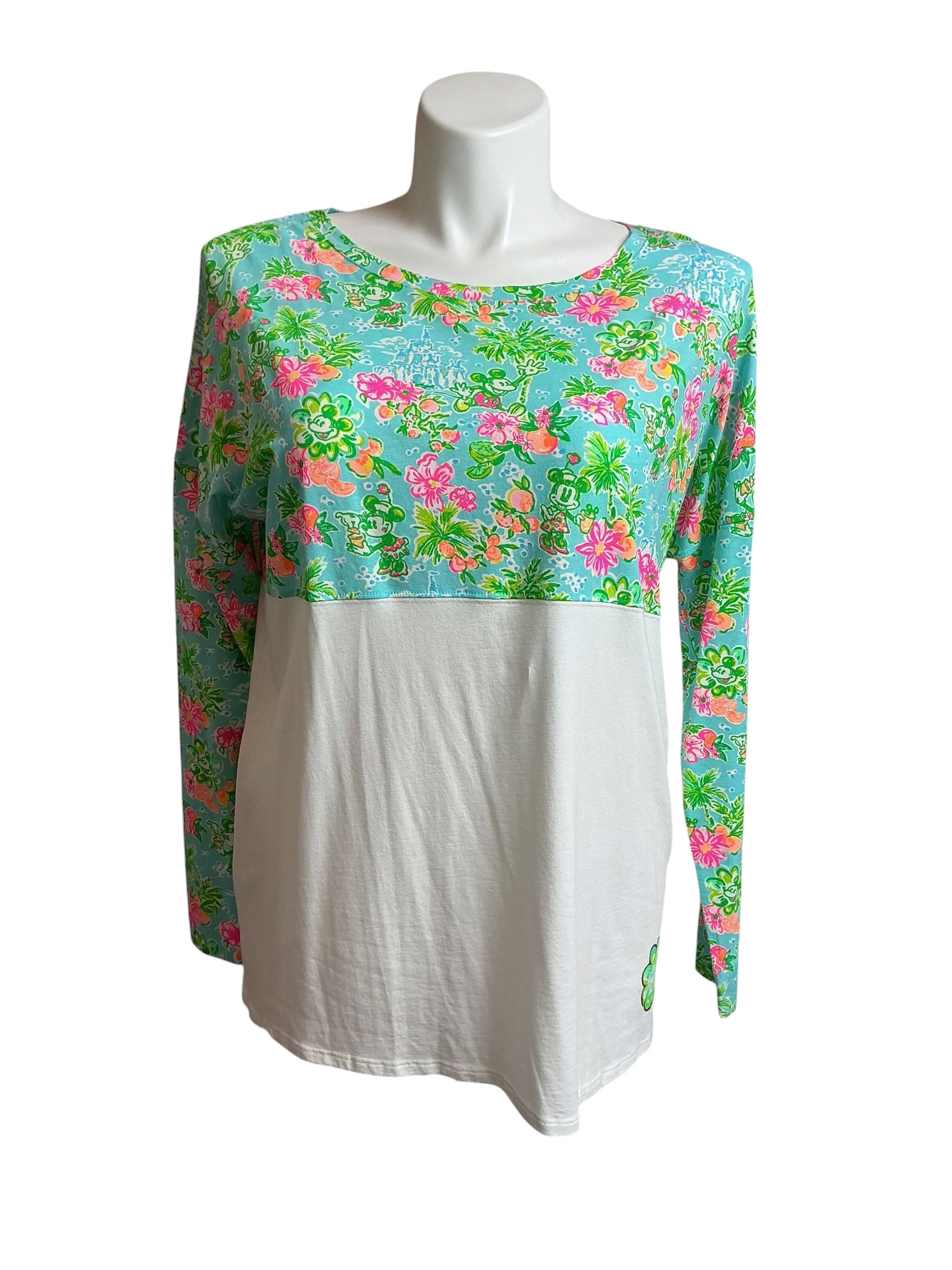 Lilly Pulitzer NWT Finn Top Blue Ibiza Lilly Loves Disney - Size XL