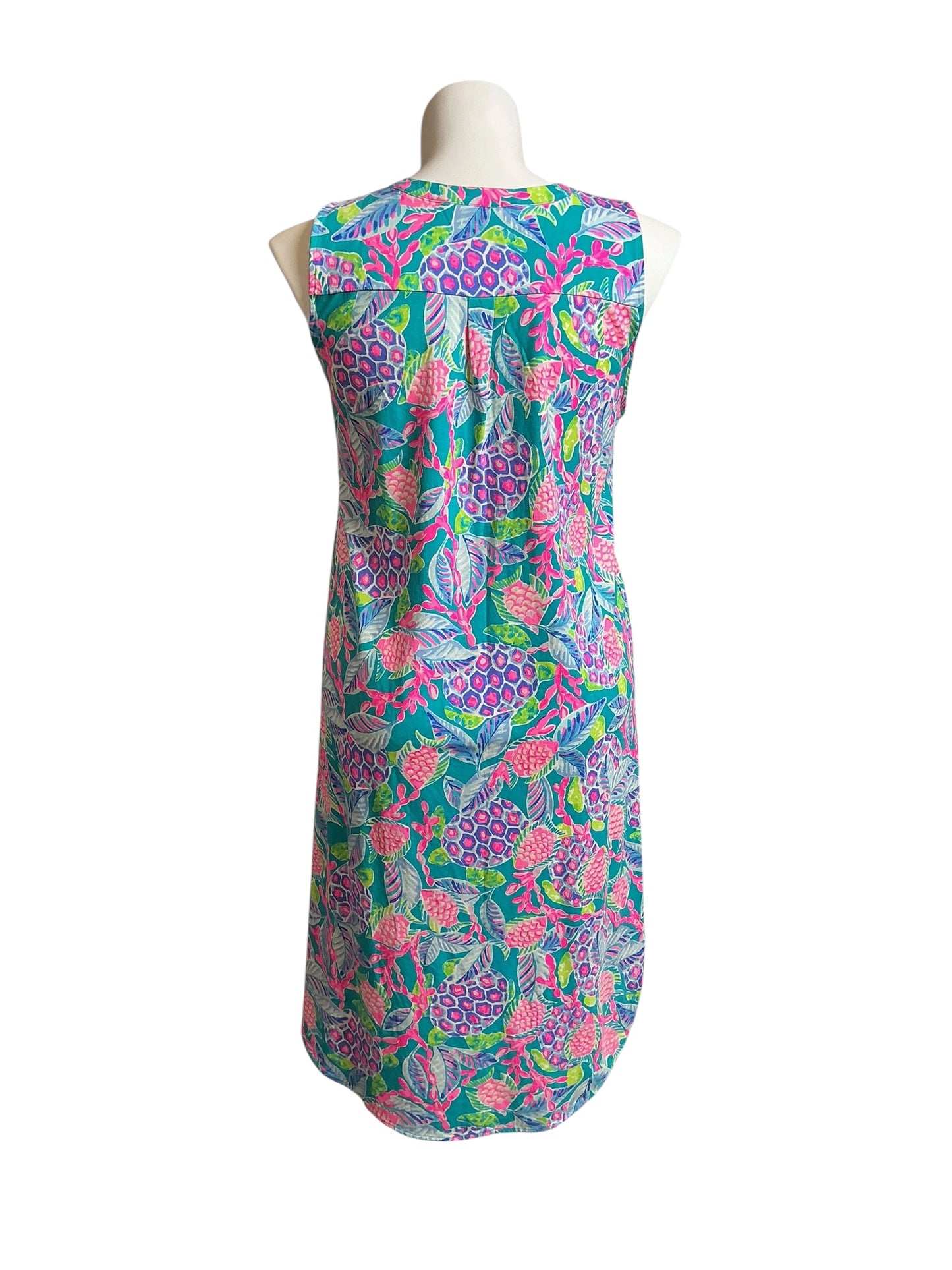 Lilly Pulitzer Naila Midi Dress Maldives Green Turtle Wave - Size L