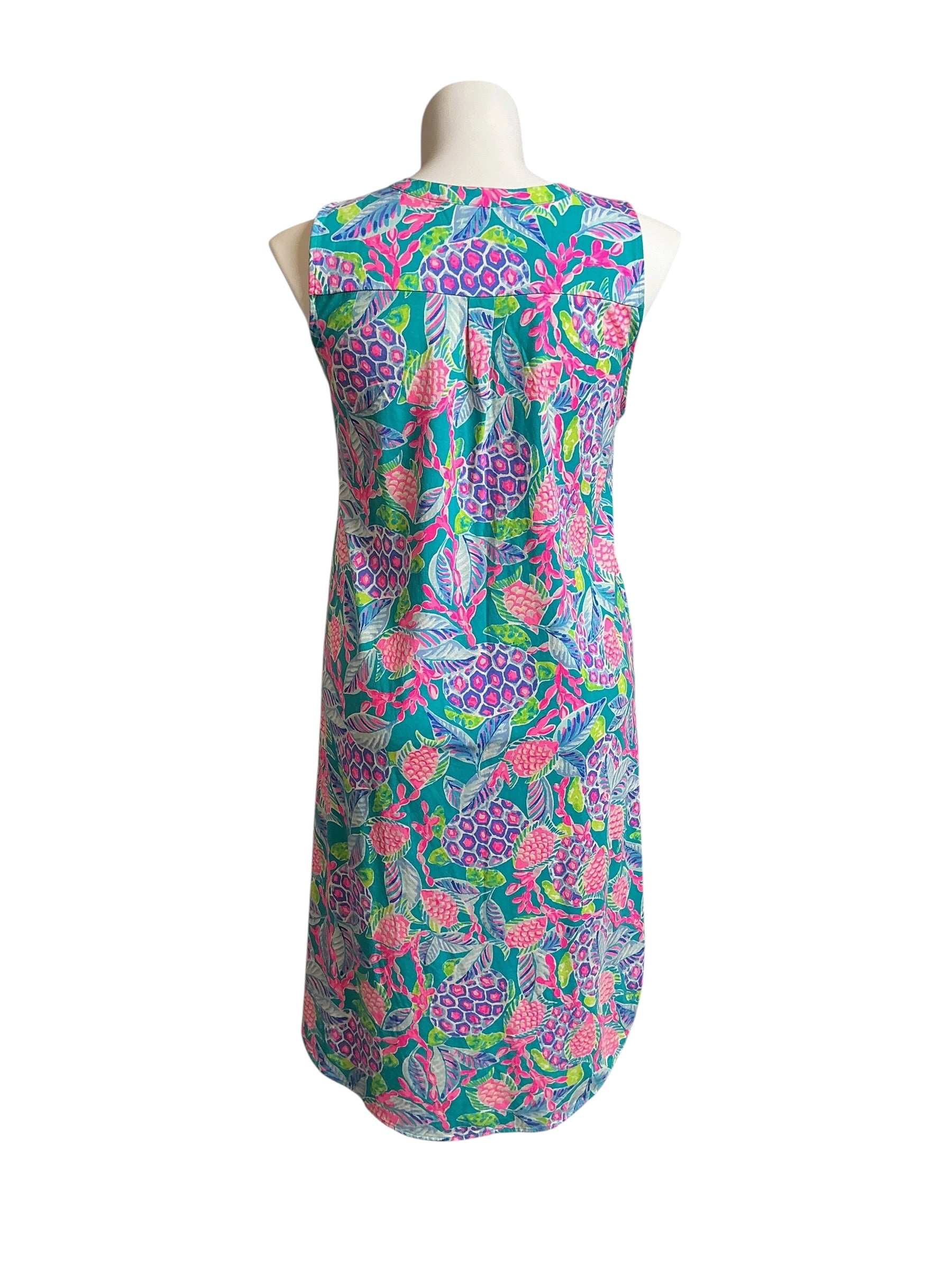Lilly Pulitzer Naila Midi Dress Maldives Green Turtle Wave - Size L
