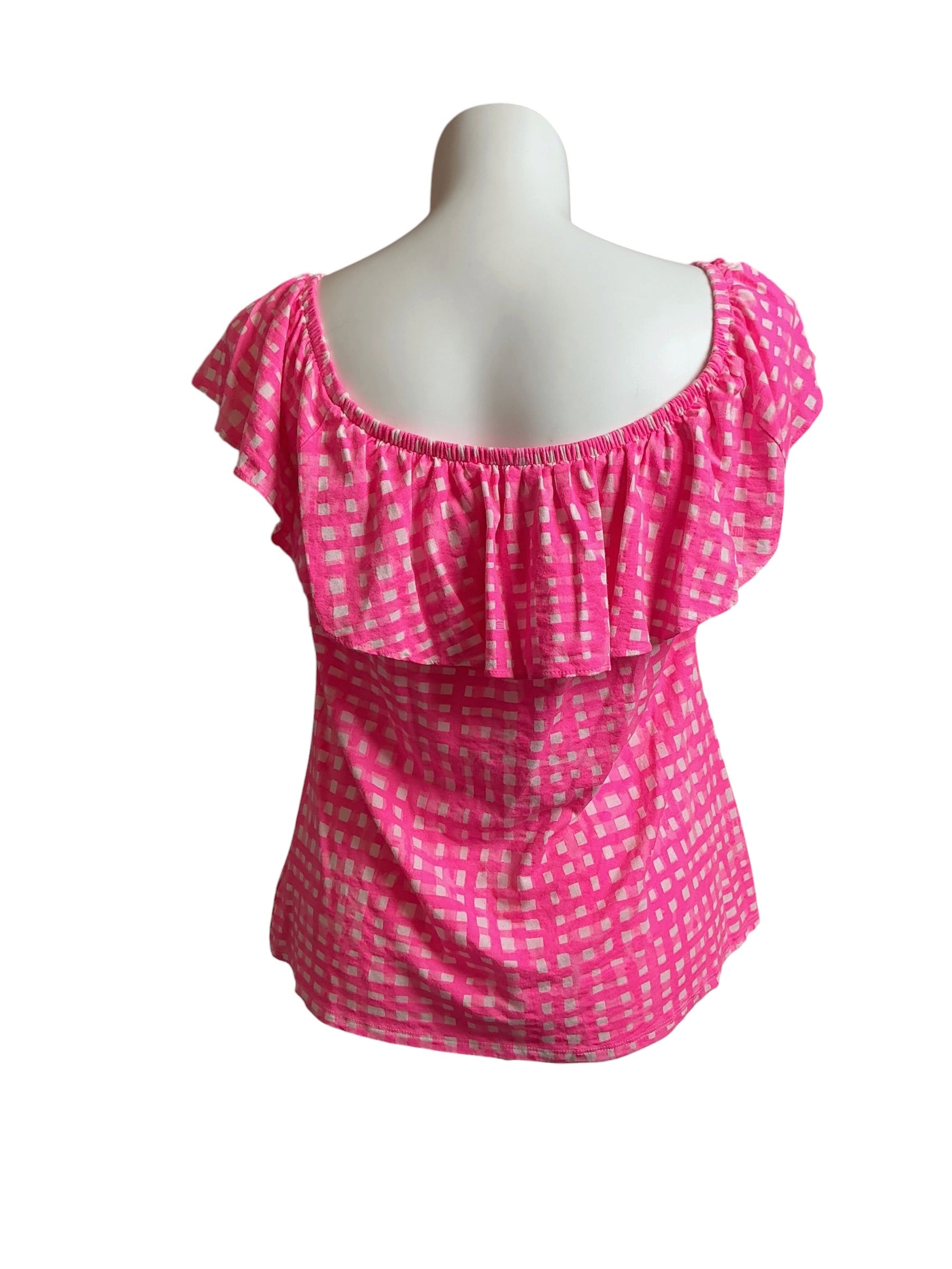 Lilly Pulitzer La Fortunia Top Pink Tropic Feelin Beachy - Size XL