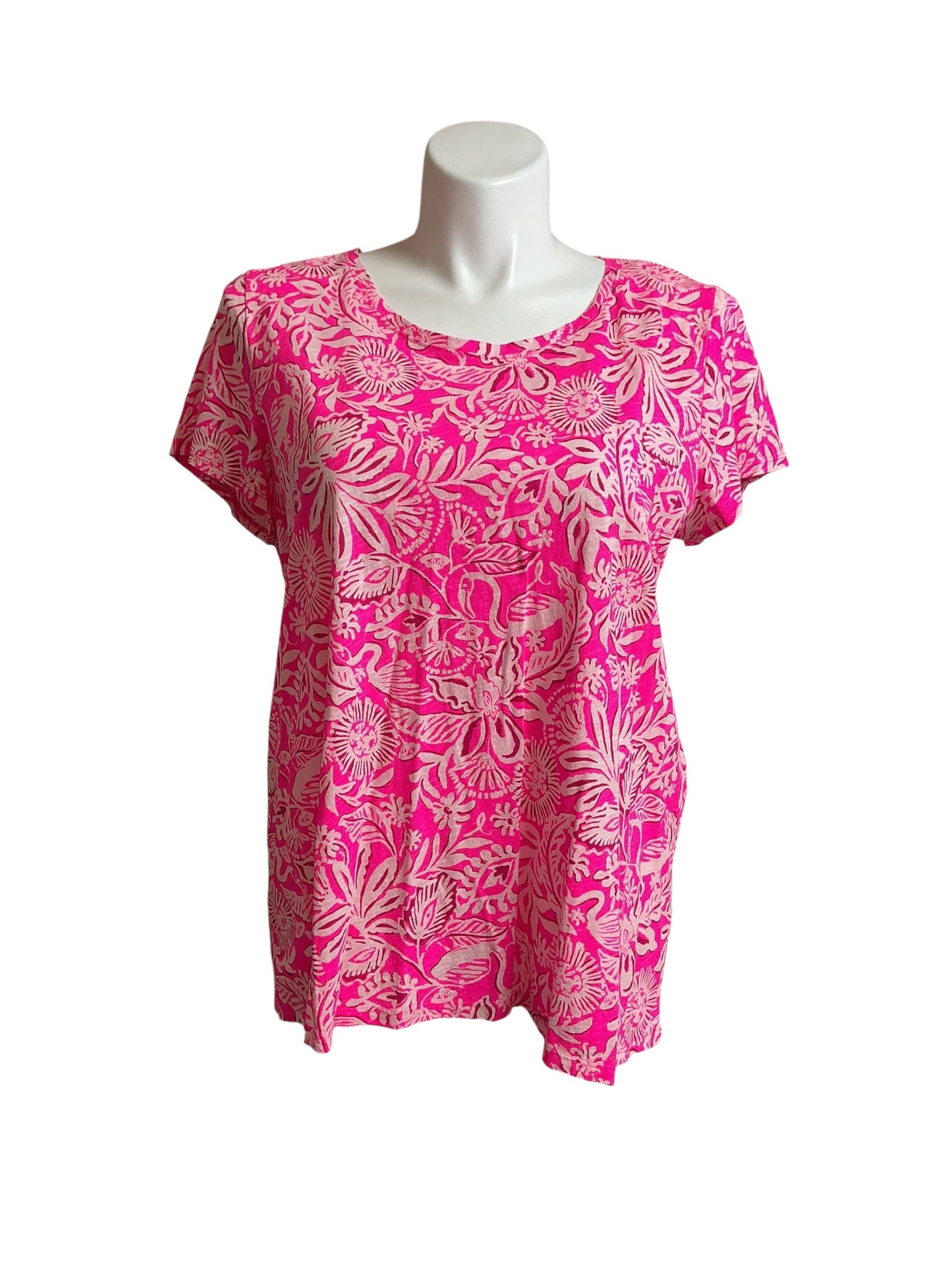 Lilly Pulitzer Top Passion Fruit Pink Absolutely Flamazing - Size XXL