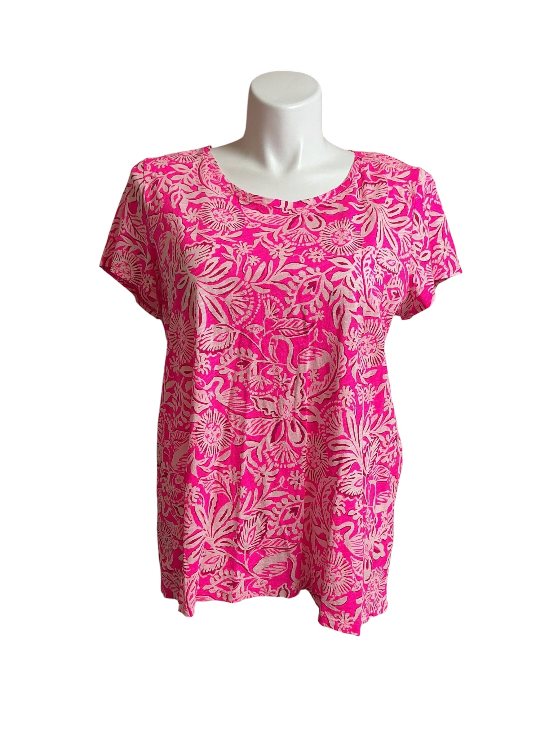 Lilly Pulitzer Top Passion Fruit Pink Absolutely Flamazing - Size XXL
