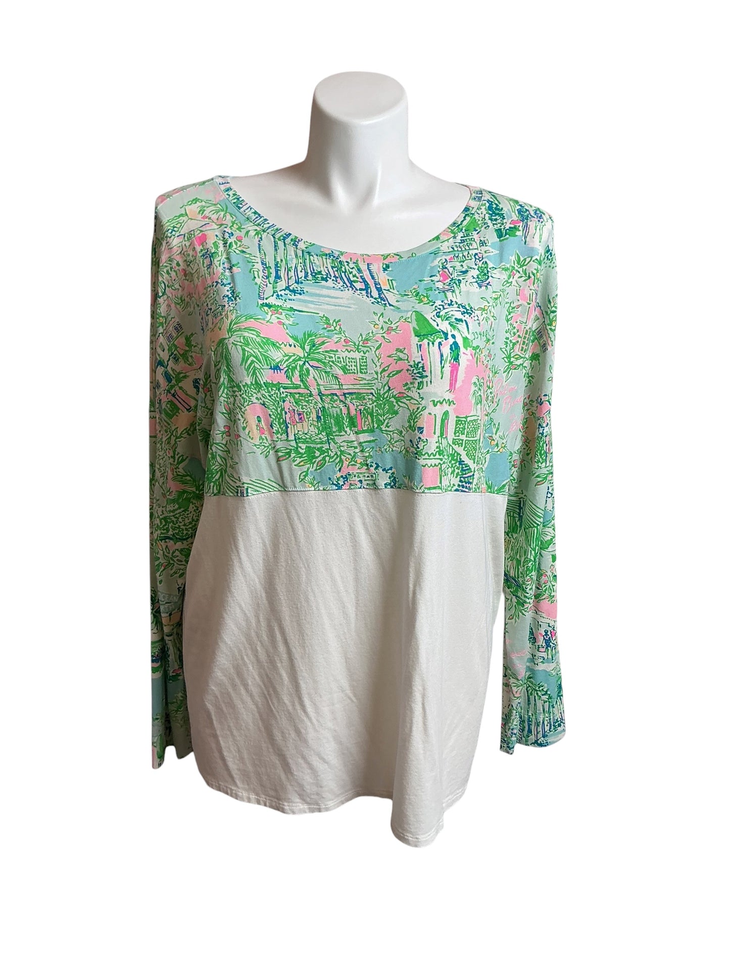Lilly Pulitzer Finn Top Lilly Loves Palm Beach - Size XXL