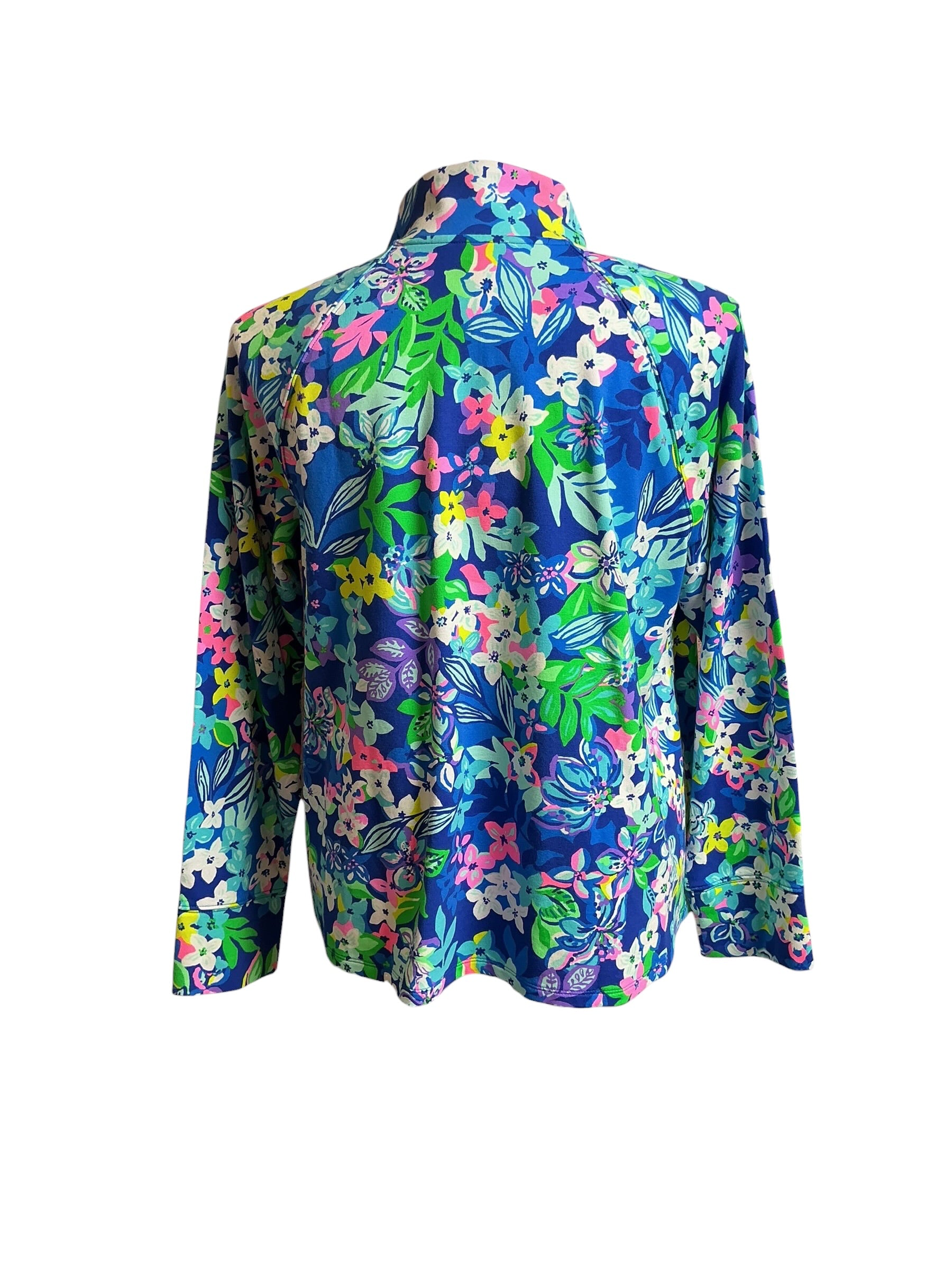Lilly Pulitzer NWT Melena UPF 50+ Popover Borealis Blue Social Sunset - Size XXL