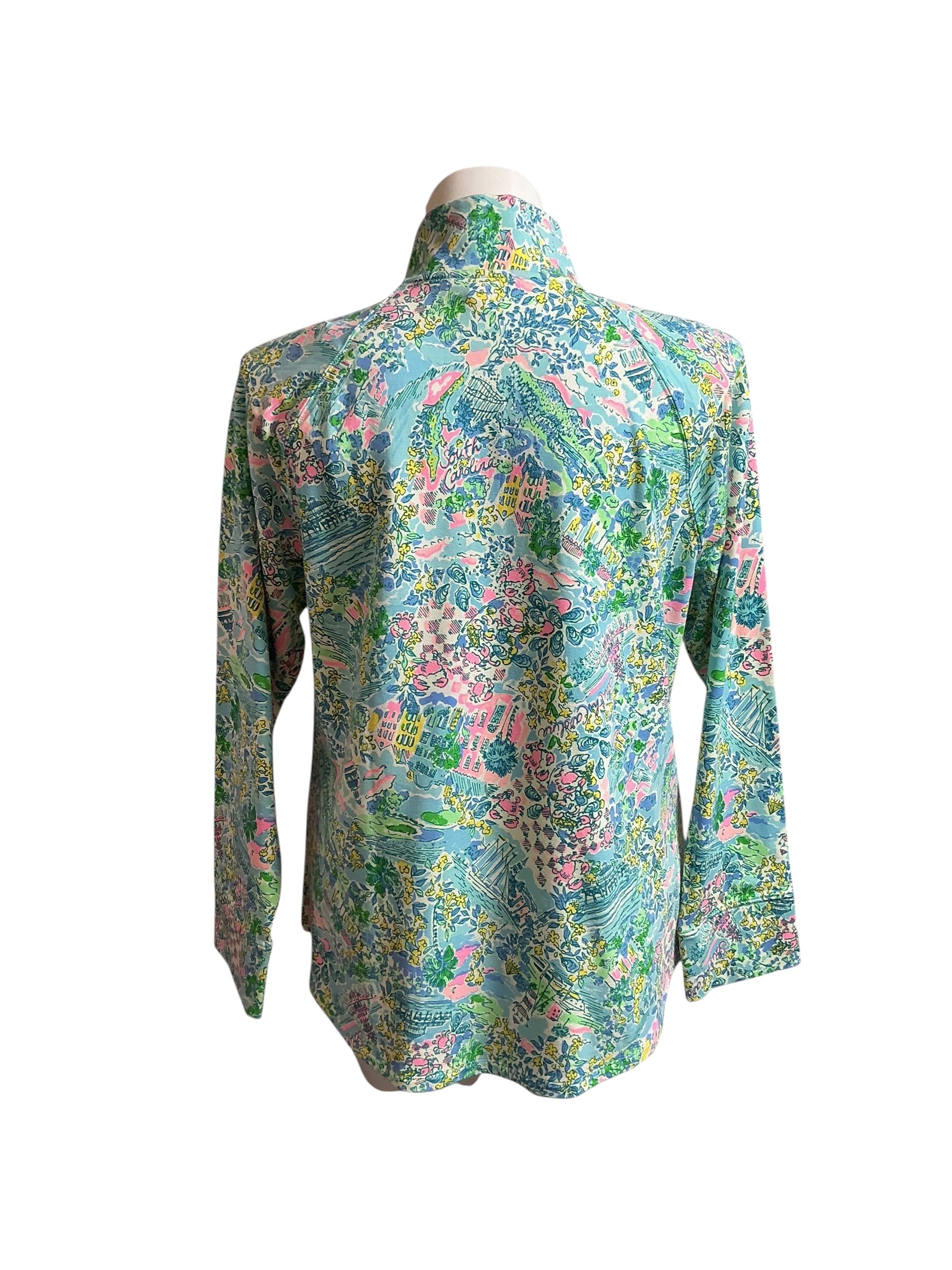 Lilly Pulitzer NWT UPF 50+ Skipper Popover Surf Blue Lilly Loves South Carolina - Size XXL
