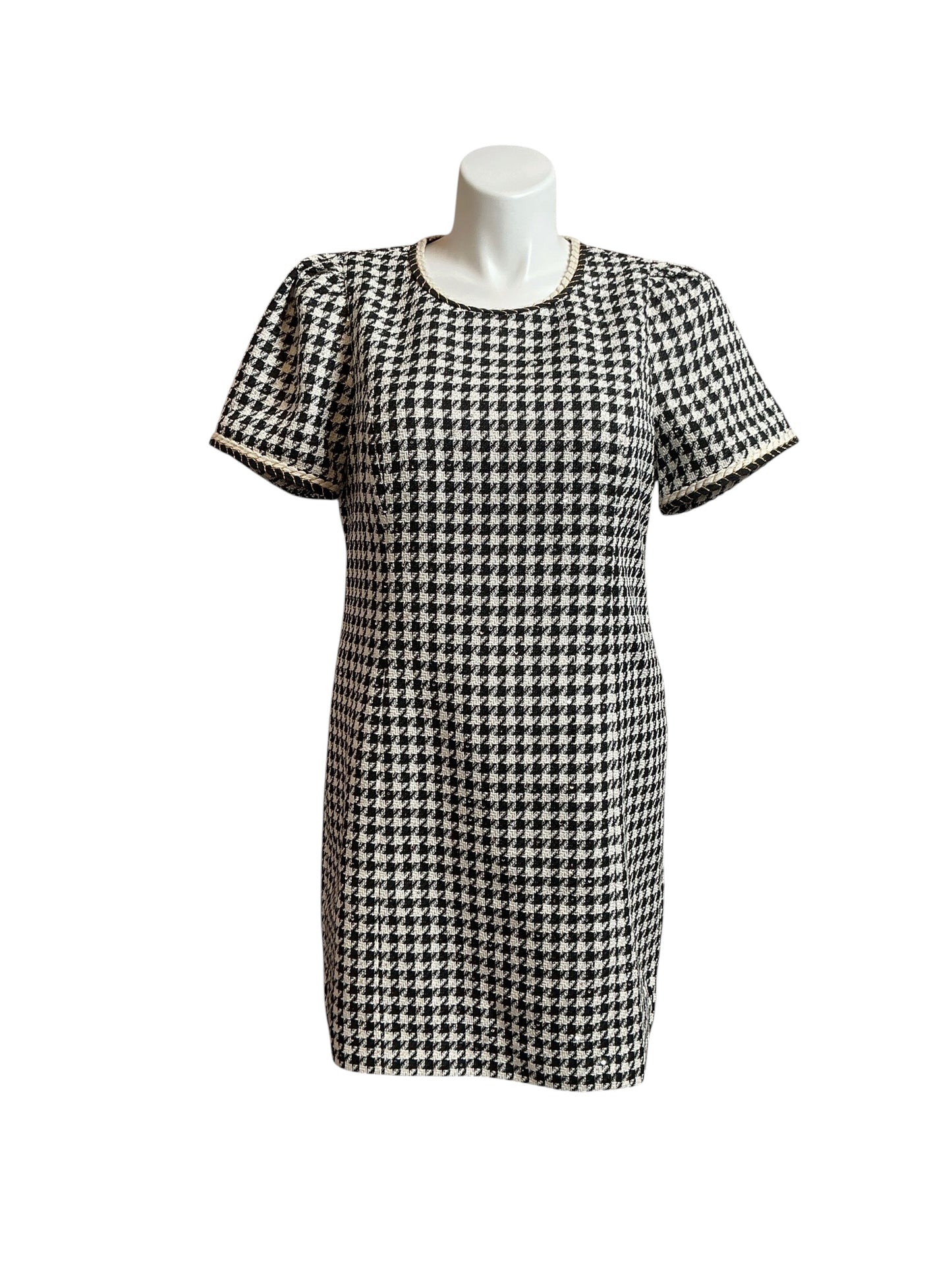 Lilly Pulitzer NWT Dorian’s Boucle Shift Noir Houndstooth Sequin - Size 16