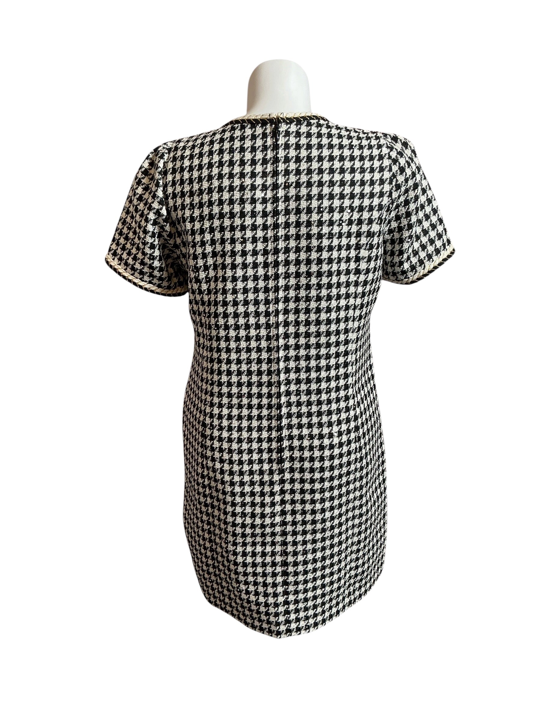 Lilly Pulitzer NWT Dorian’s Boucle Shift Noir Houndstooth Sequin - Size 16