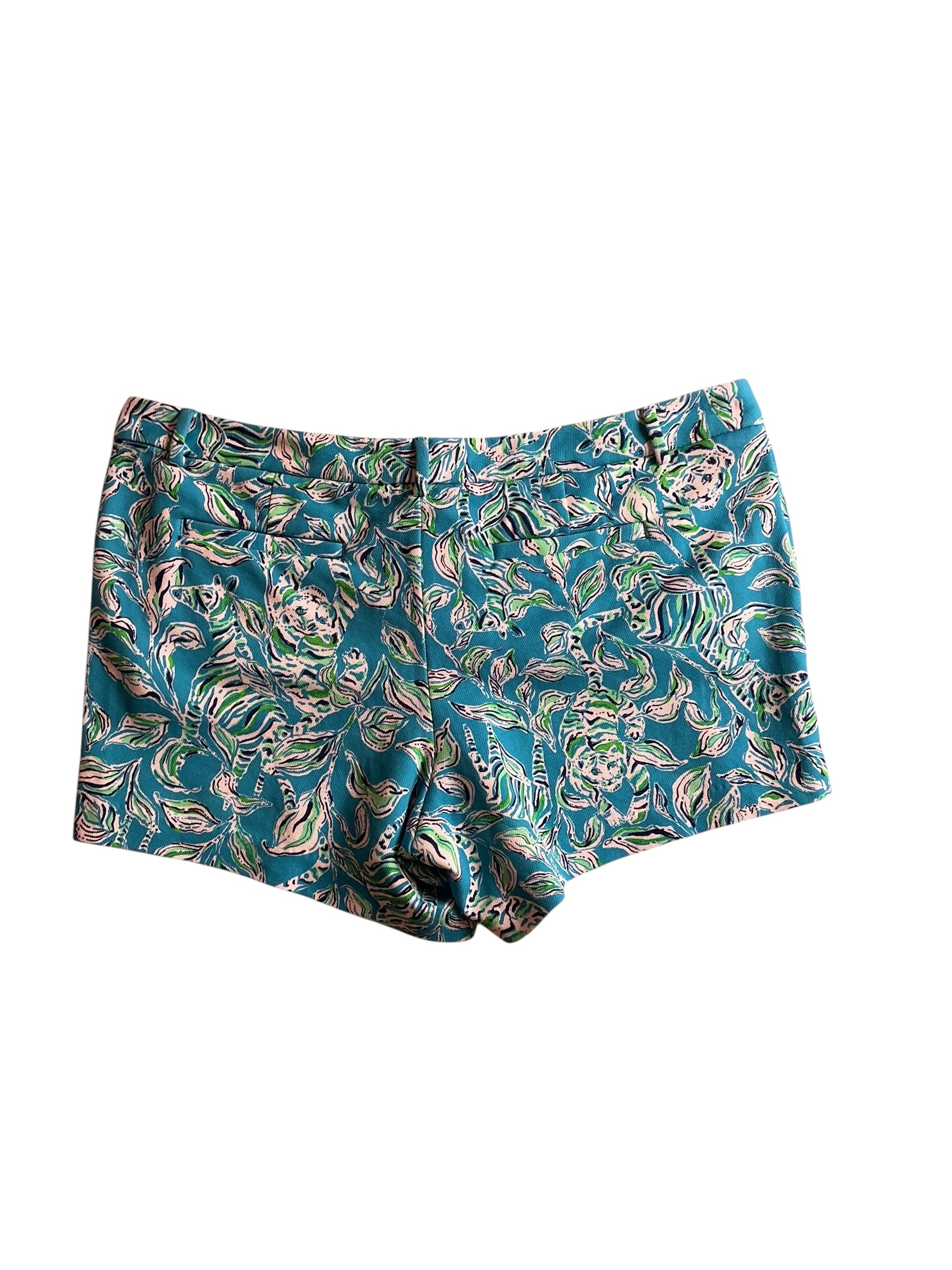 Lilly Pulitzer Callahan Knit Short Turquoise Oasis Outta Line - Size 16