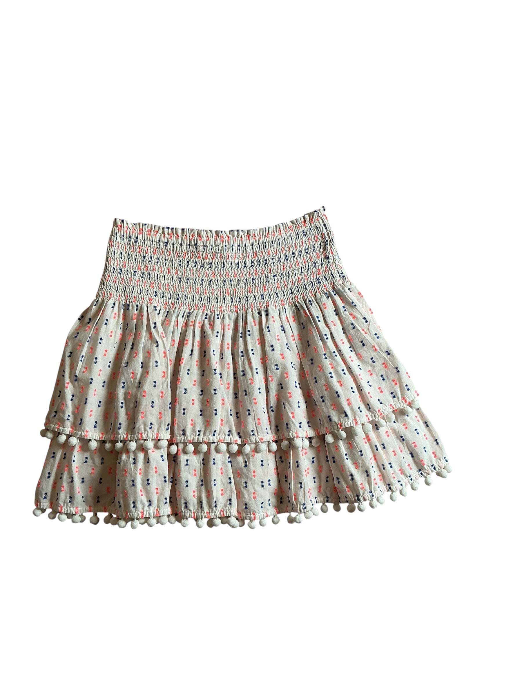 Lilly Pulitzer Ethenia Skirt Resort White Neon Gauzy Clip - Size XS