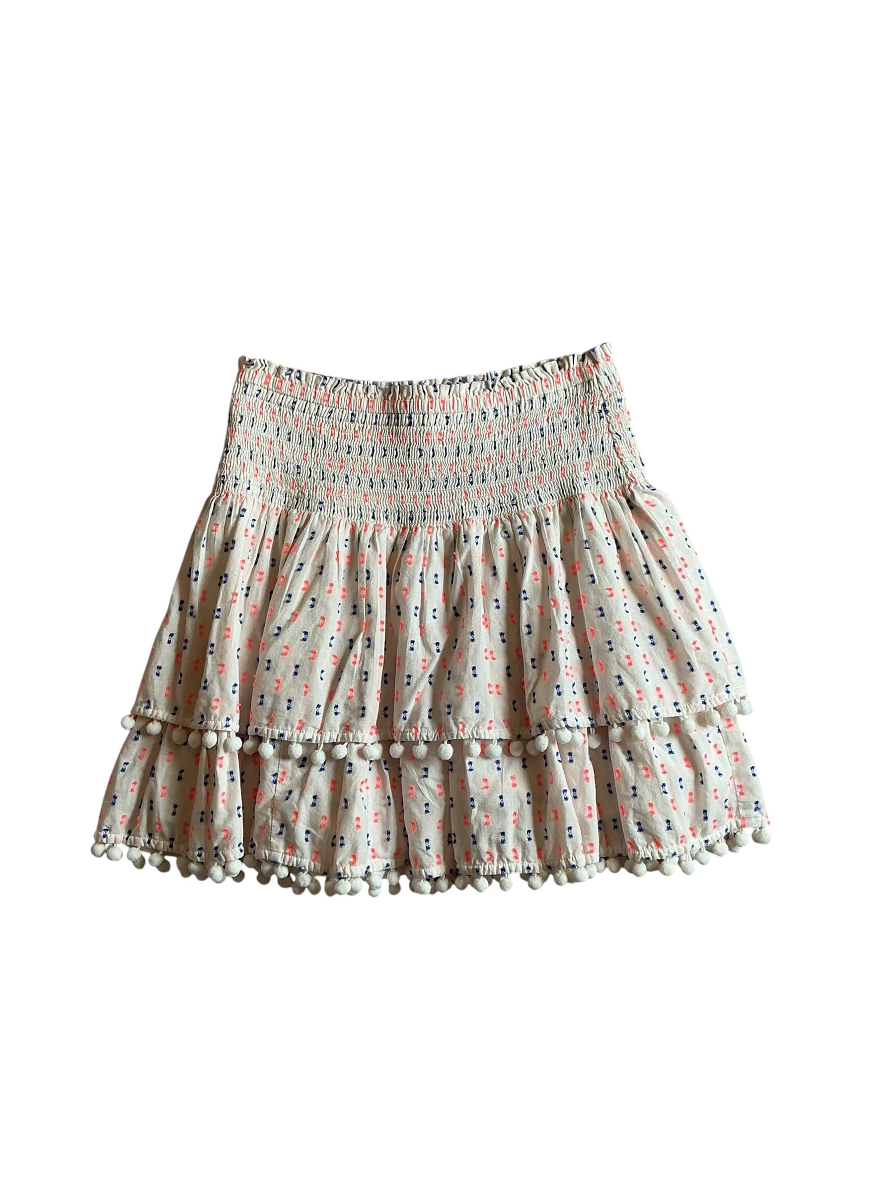 Lilly Pulitzer Ethenia Skirt Resort White Neon Gauzy Clip - Size XS