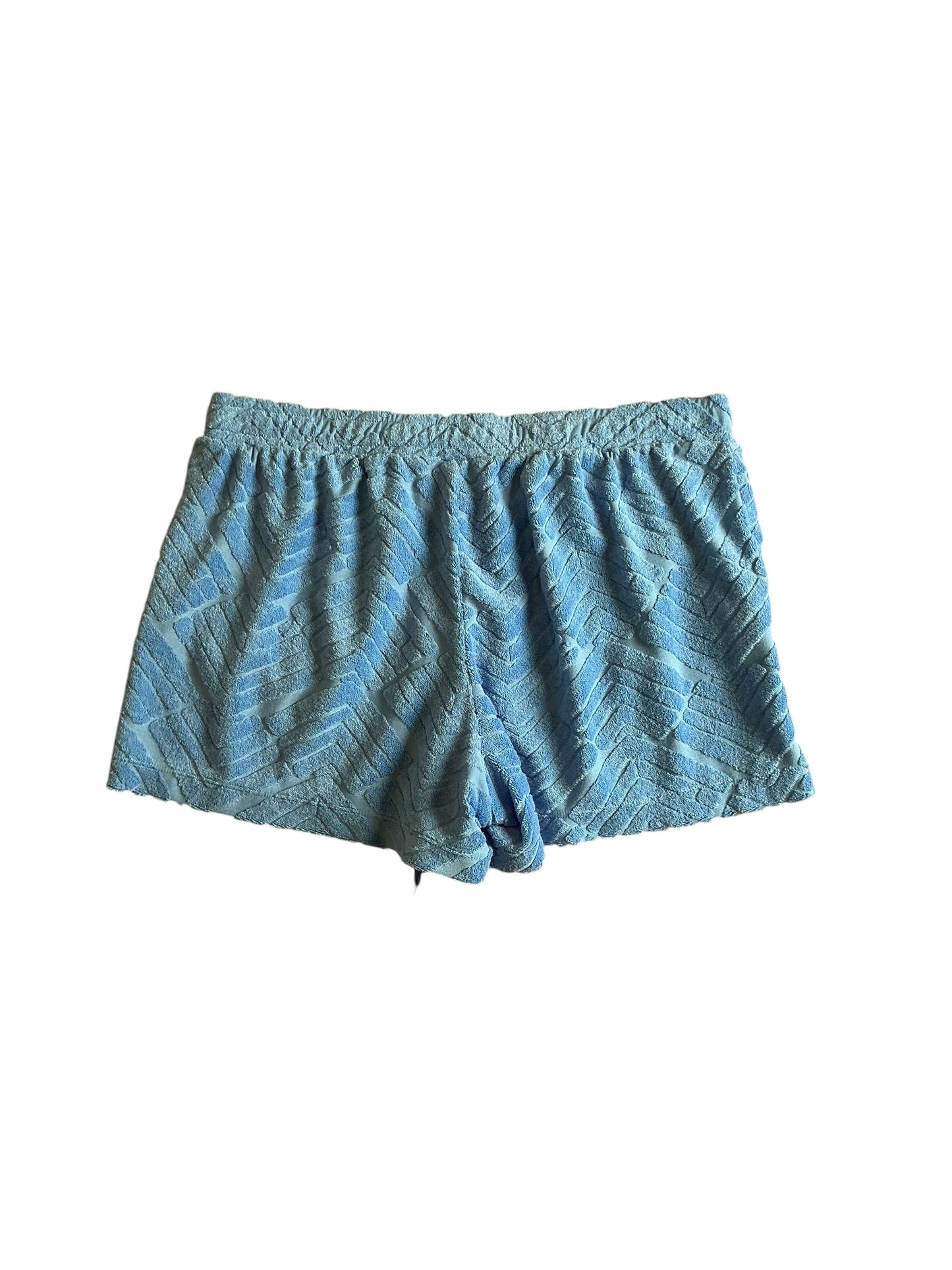 Lilly Pulitzer Terry Knit Shorts Zig Zag Boca Blue - Size M