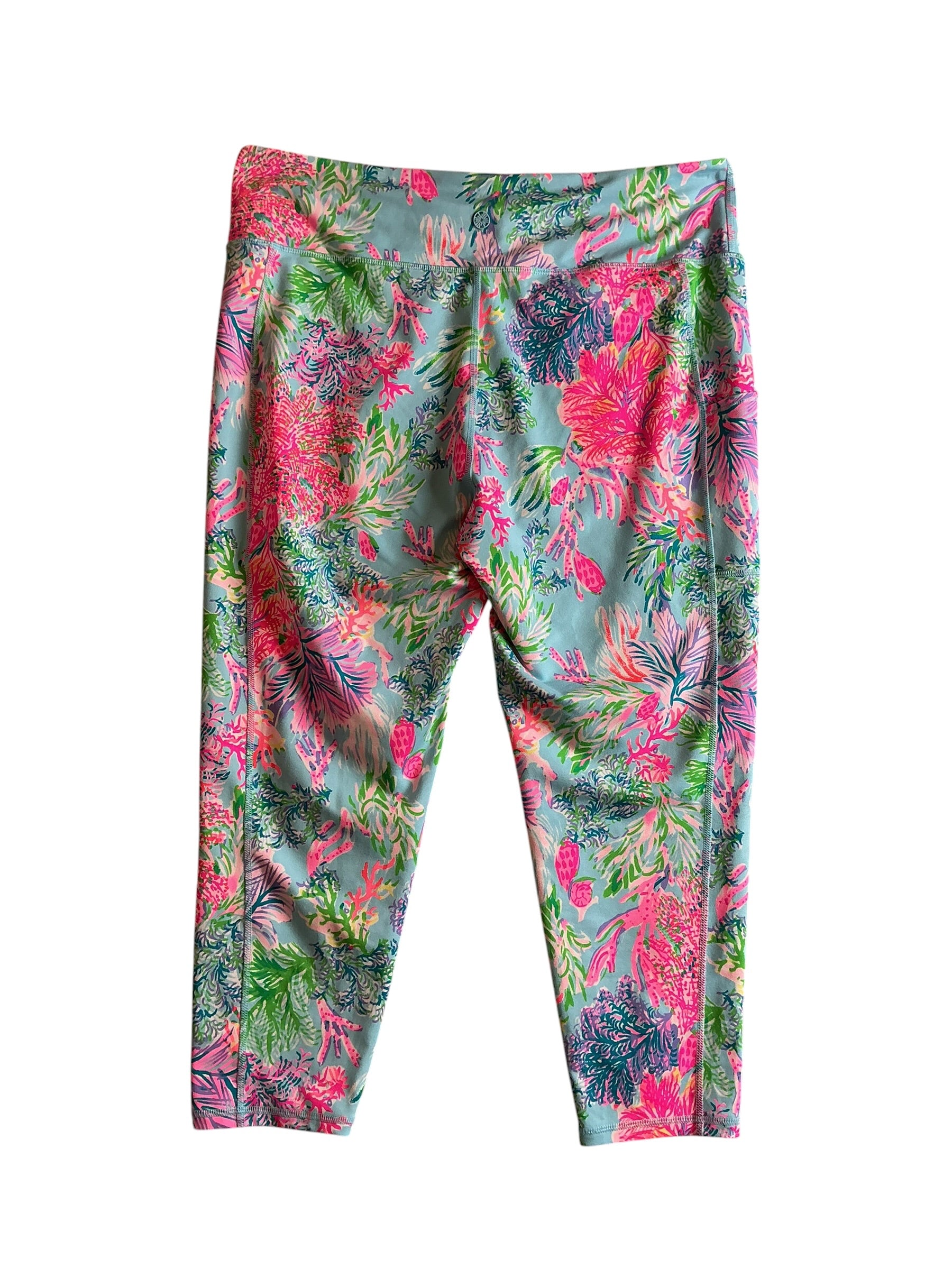 Lilly Pulitzer Luxletic Weekender Legging Celestial Blue Cay to my Heart - Size XXL