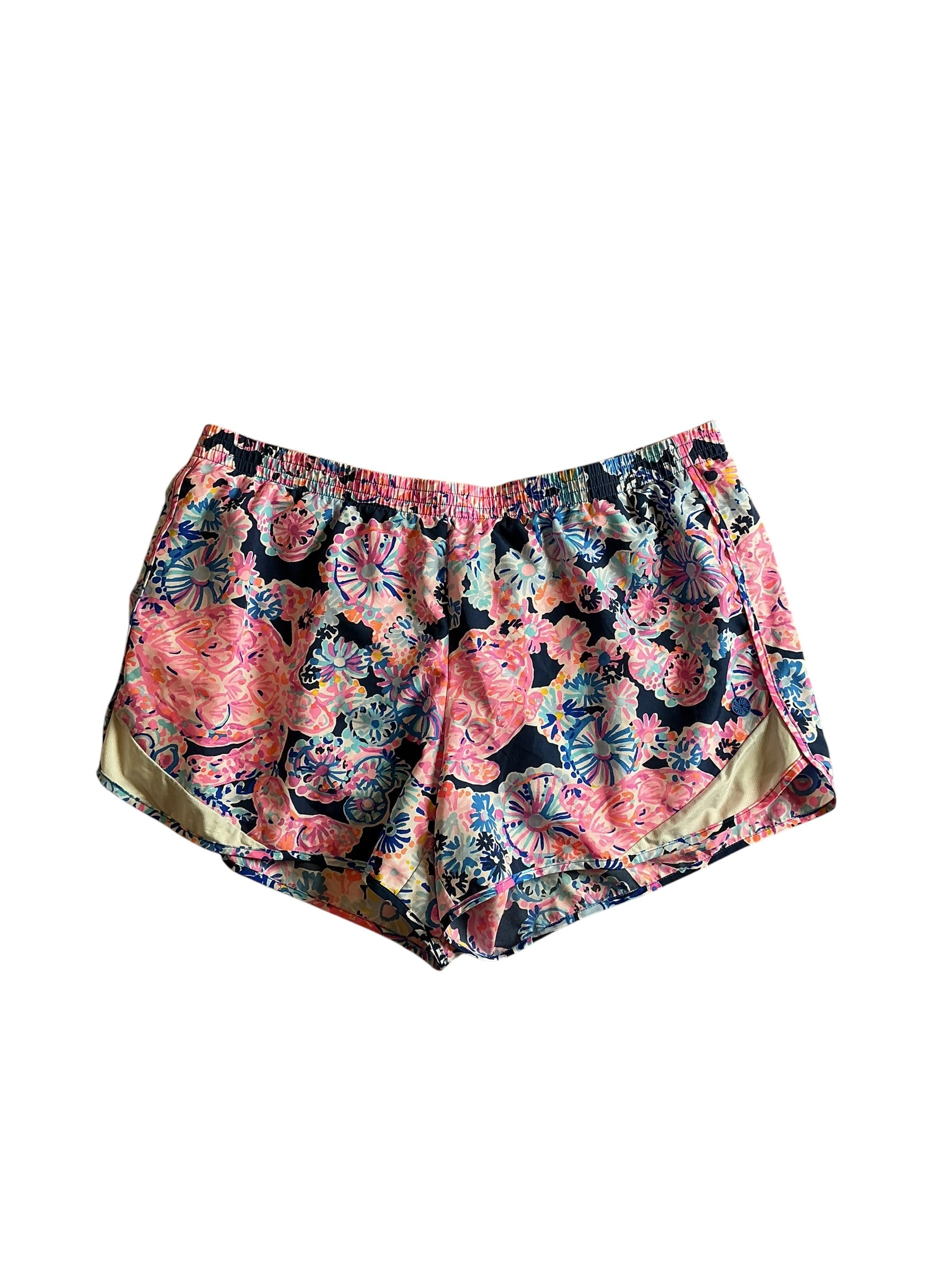 Lilly Pulitzer Luxletic Ocean Trail Shorts Turtle Amazement - Size XL