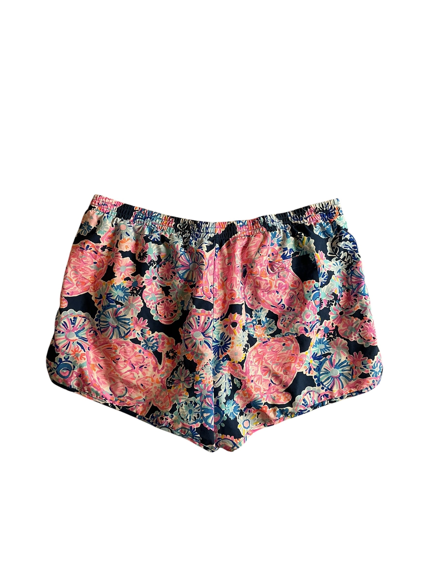 Lilly Pulitzer Luxletic Ocean Trail Shorts Turtle Amazement - Size XL
