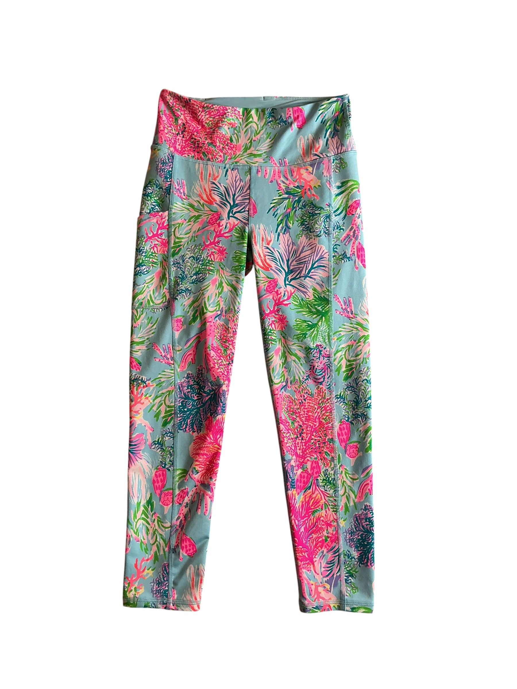 Lilly Pulitzer Luxletic Weekender Legging Celestial Blue Cay to my Heart - Size S