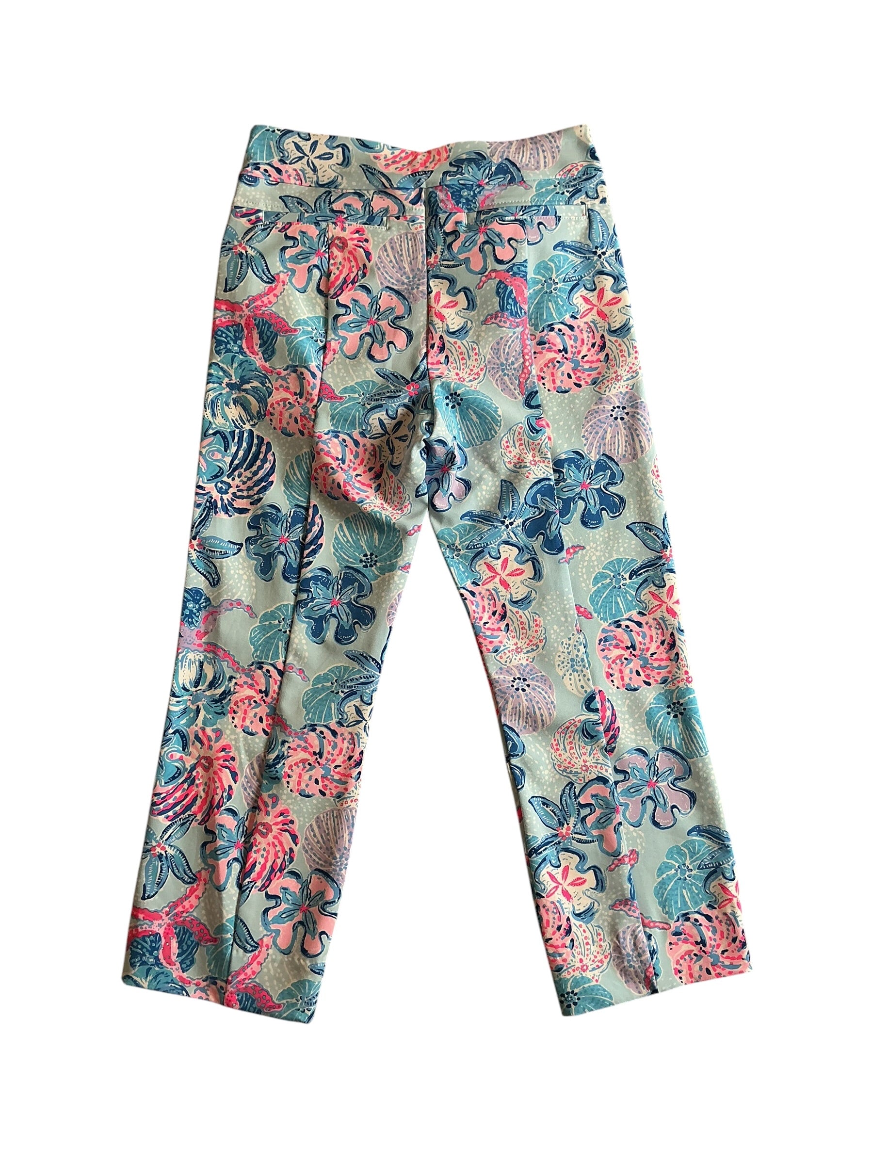 Lilly Pulitzer UPF 50+ Alston High Rise Pant Multi Bahamas Beachcomber Golf - Size 6