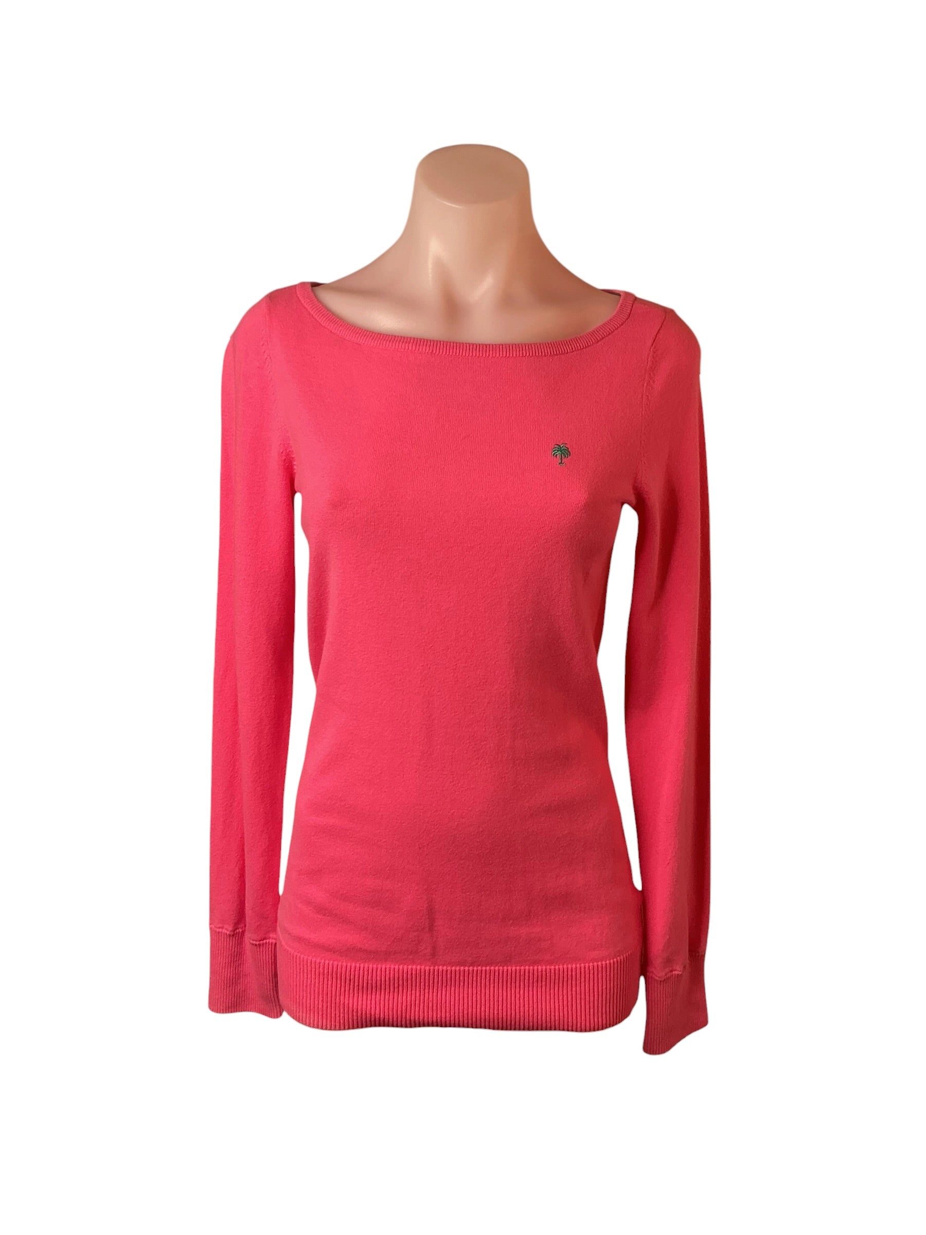 Lilly Pulitzer NWT Maria Boatneck Sweater Hotty Pink - Size M