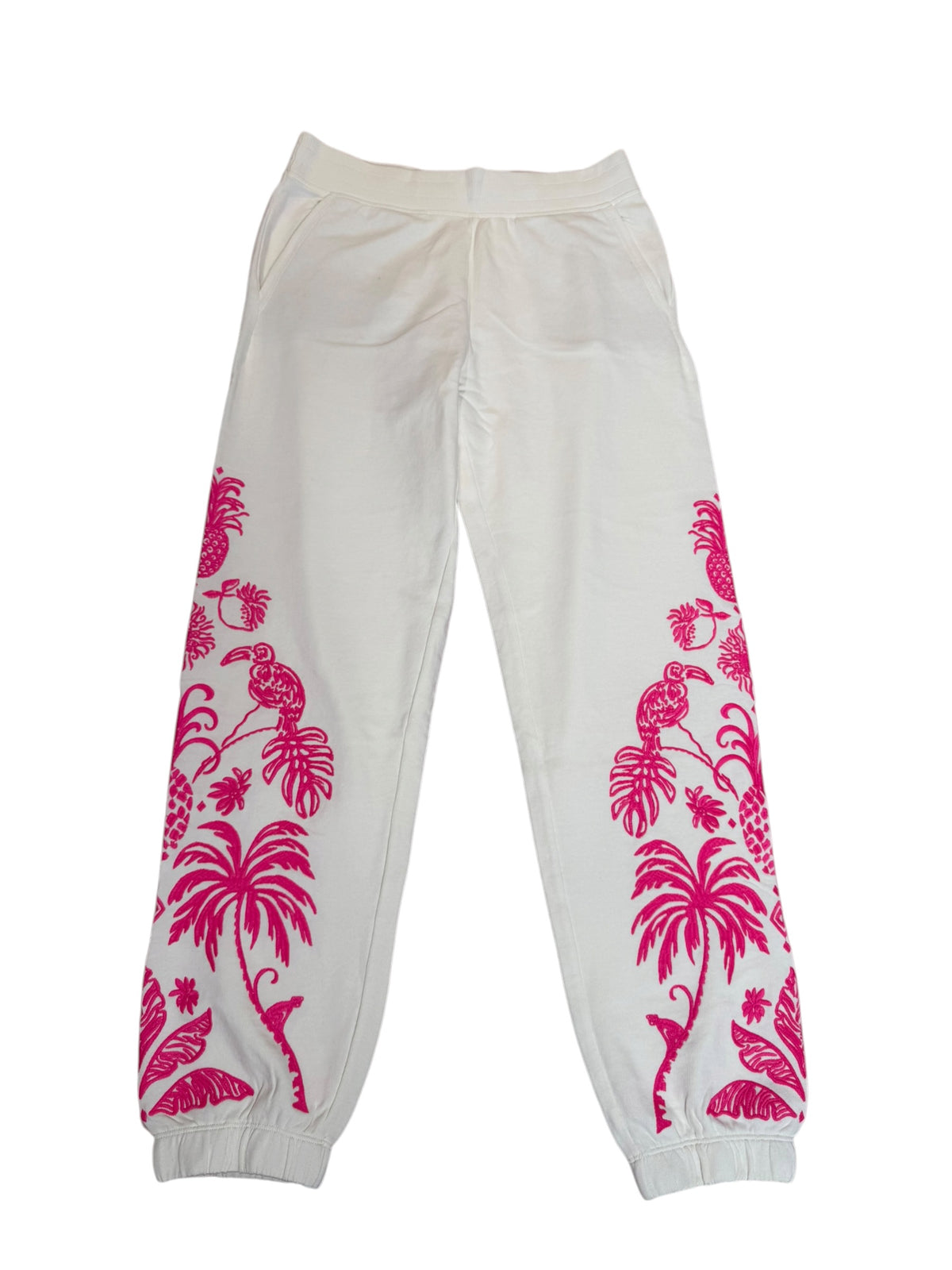 Lilly Pulitzer NWT Silvie Jogger Coconut Safari Social Embroidery - Size S