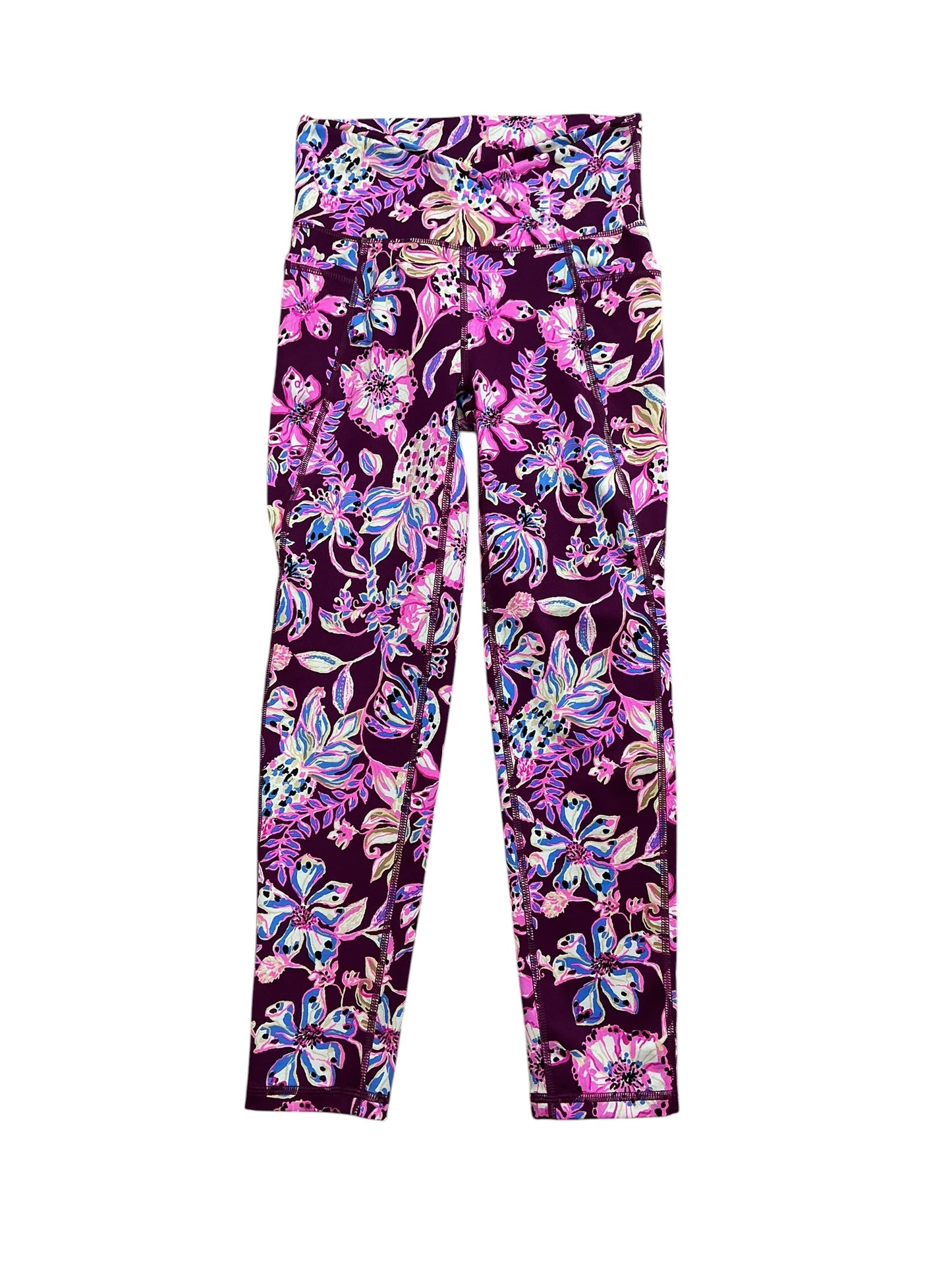Lilly Pulitzer Luxletic South Beach High Rise Midi Legging Amarena Cherry Tropical with a Twist - Size S