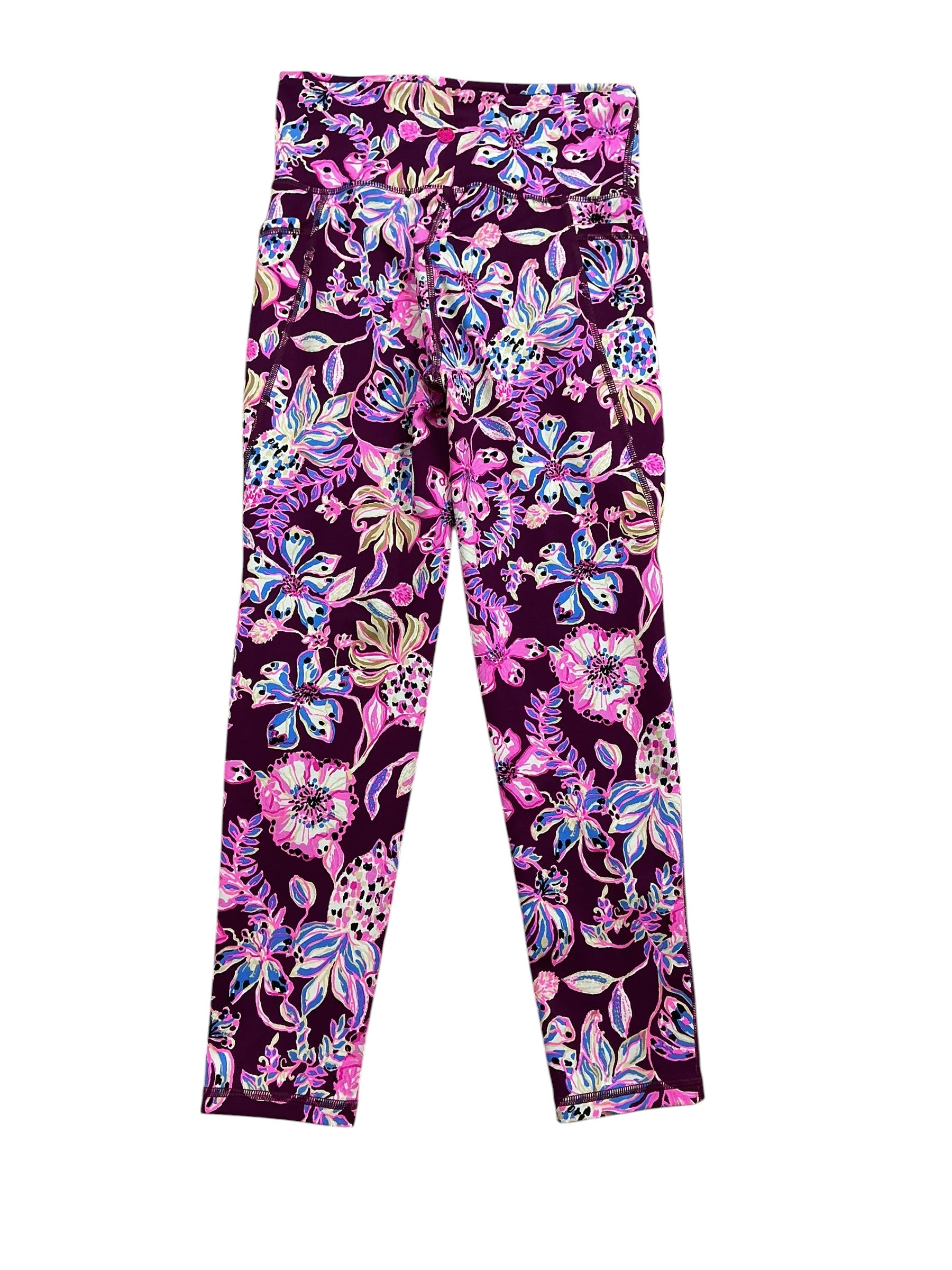 Lilly Pulitzer Luxletic South Beach High Rise Midi Legging Amarena Cherry Tropical with a Twist - Size S