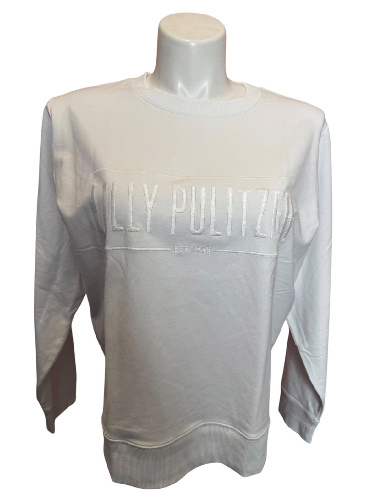 Lilly Pulitzer NWT Ballad Sweatshirt Resort White - Size M