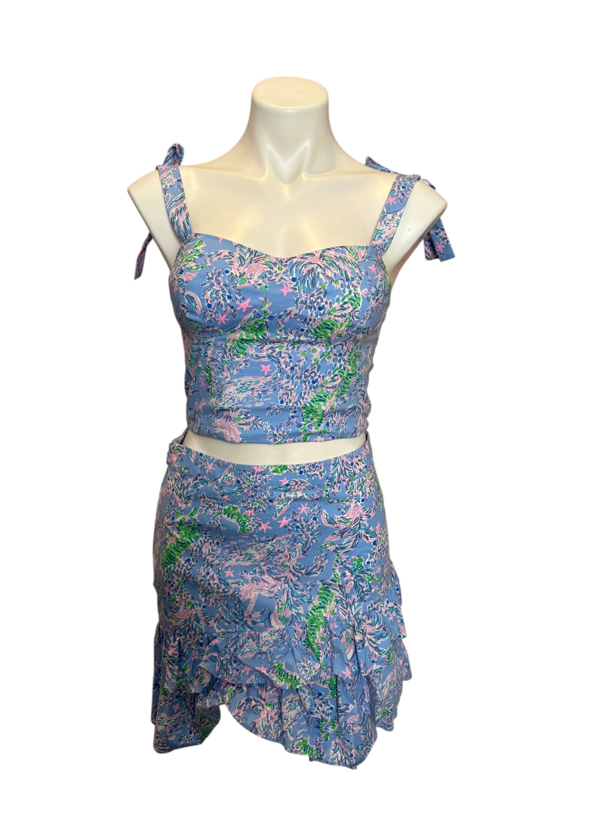 Lilly Pulitzer NWT Rosalie Set Blue Peri The Turtle Package - Size 4