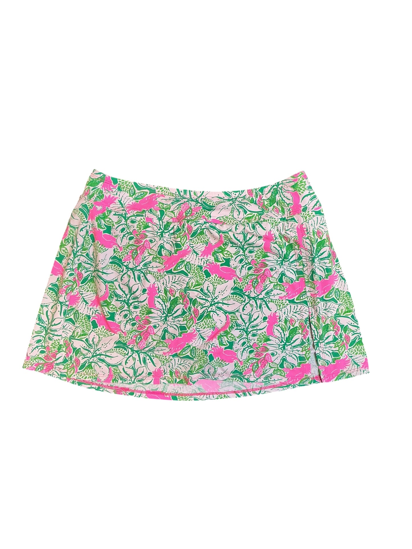 Lilly Pulitzer Kellyann Skirted Swim Bottom  Botanical Green Just Wing It - Size 8