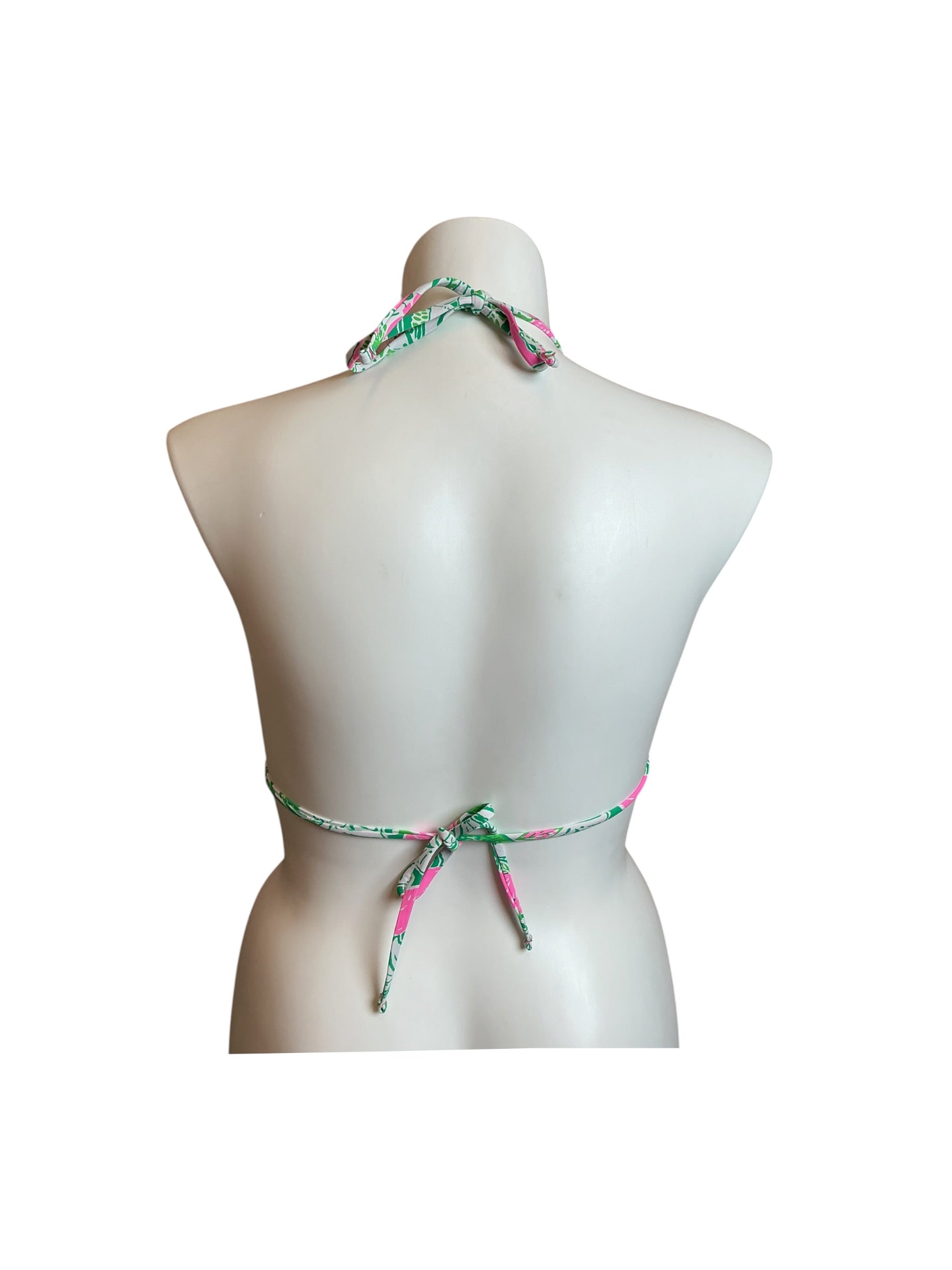 Lilly Pulitzer Bikini Top Botanical Green Just Wing It - Size 12