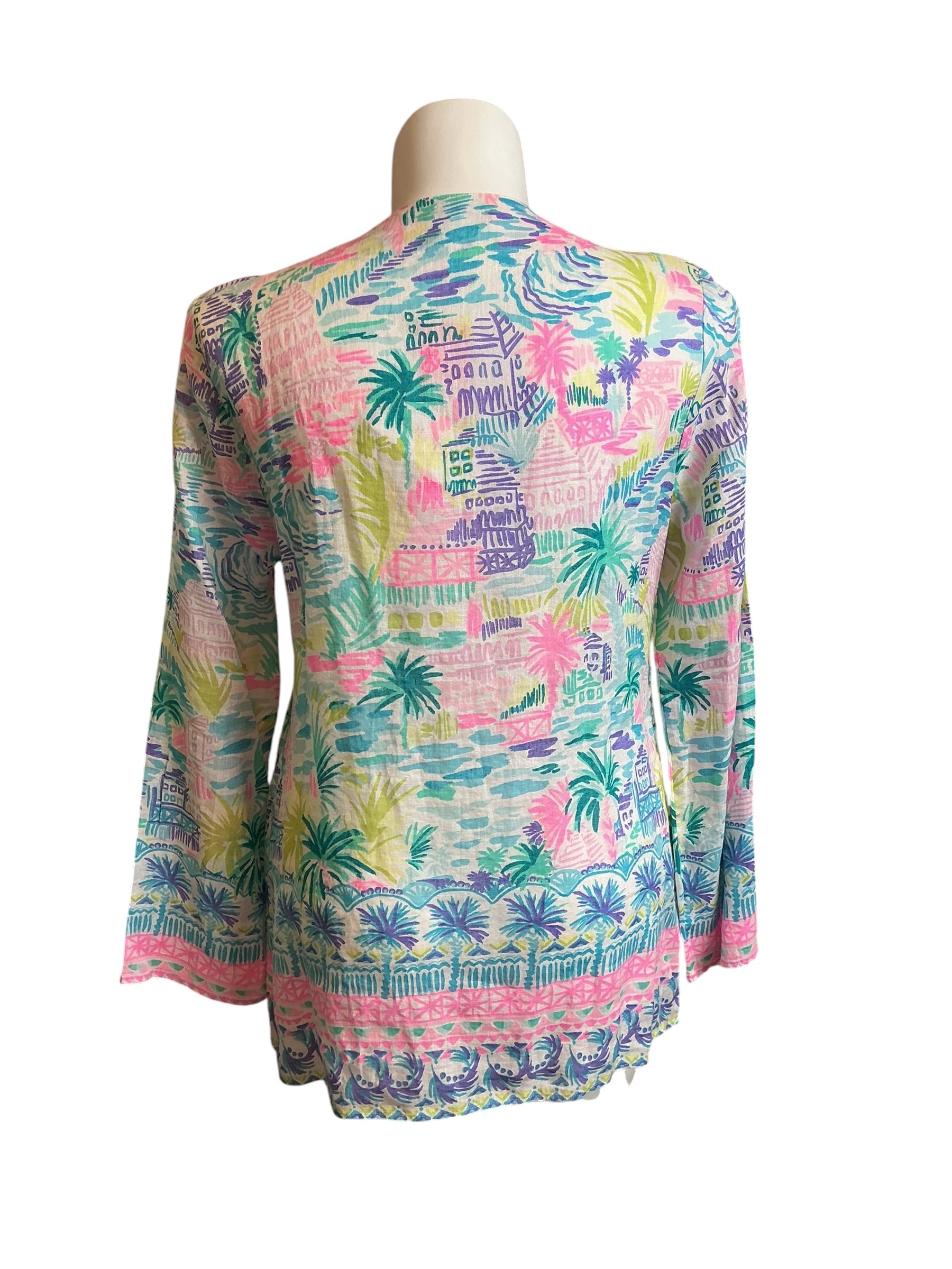 Lilly Pulitzer NWT Ocean Cove Tunic Multi Private Island Engineered Top - Size XL