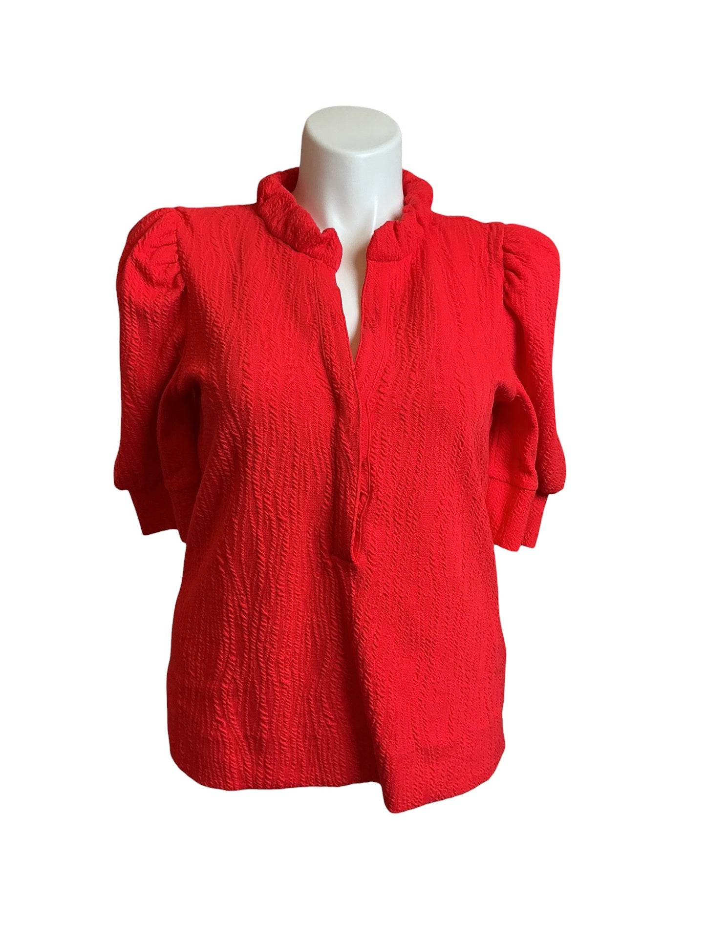 Lilly Pulitzer NWT Elsey Knit Top Rococo Red Wavy Knit Jacquard - Size XL