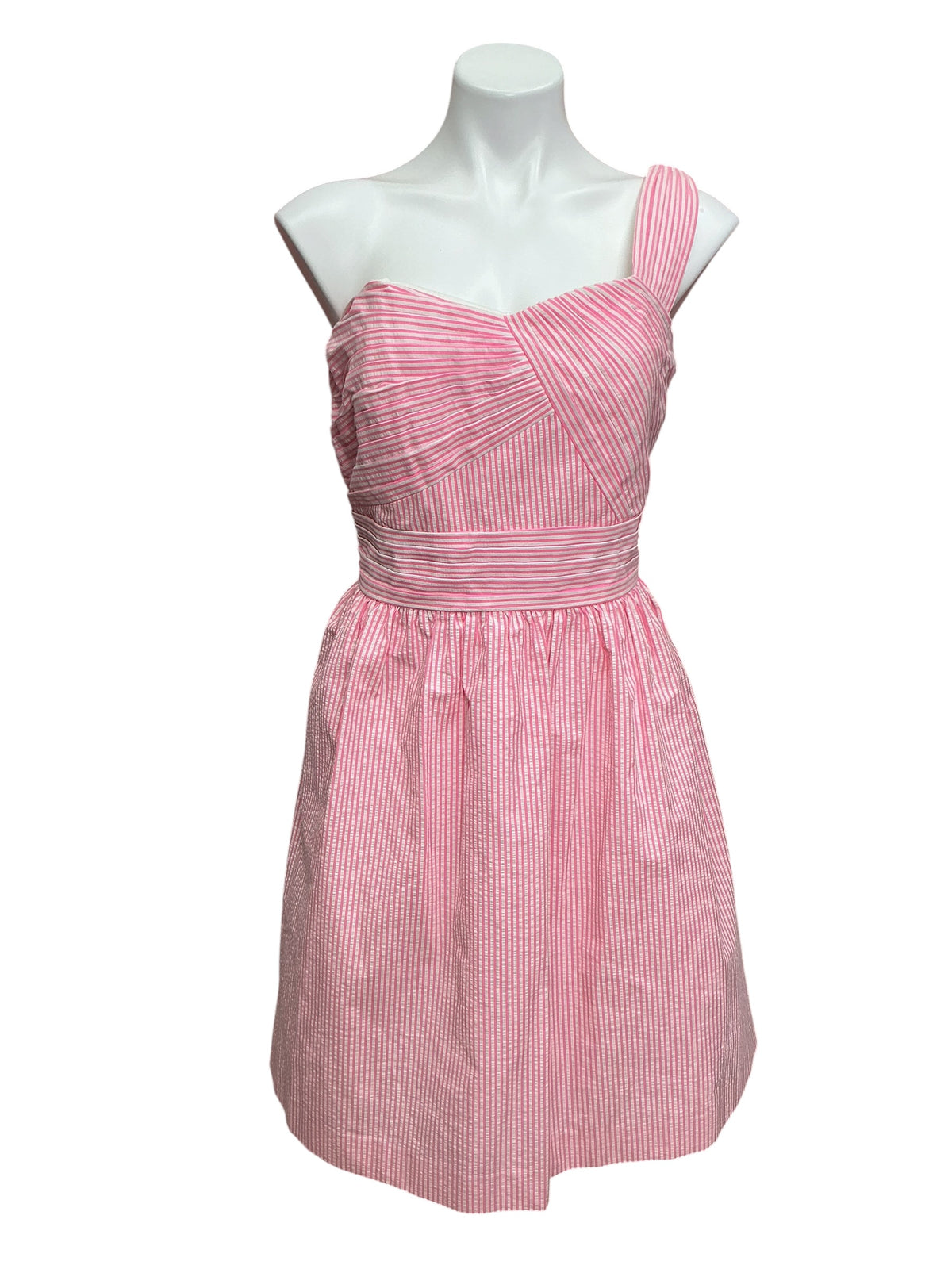 Lilly Pulitzer NWT Addison Dress Pink Tropics Seersucker - Size 12