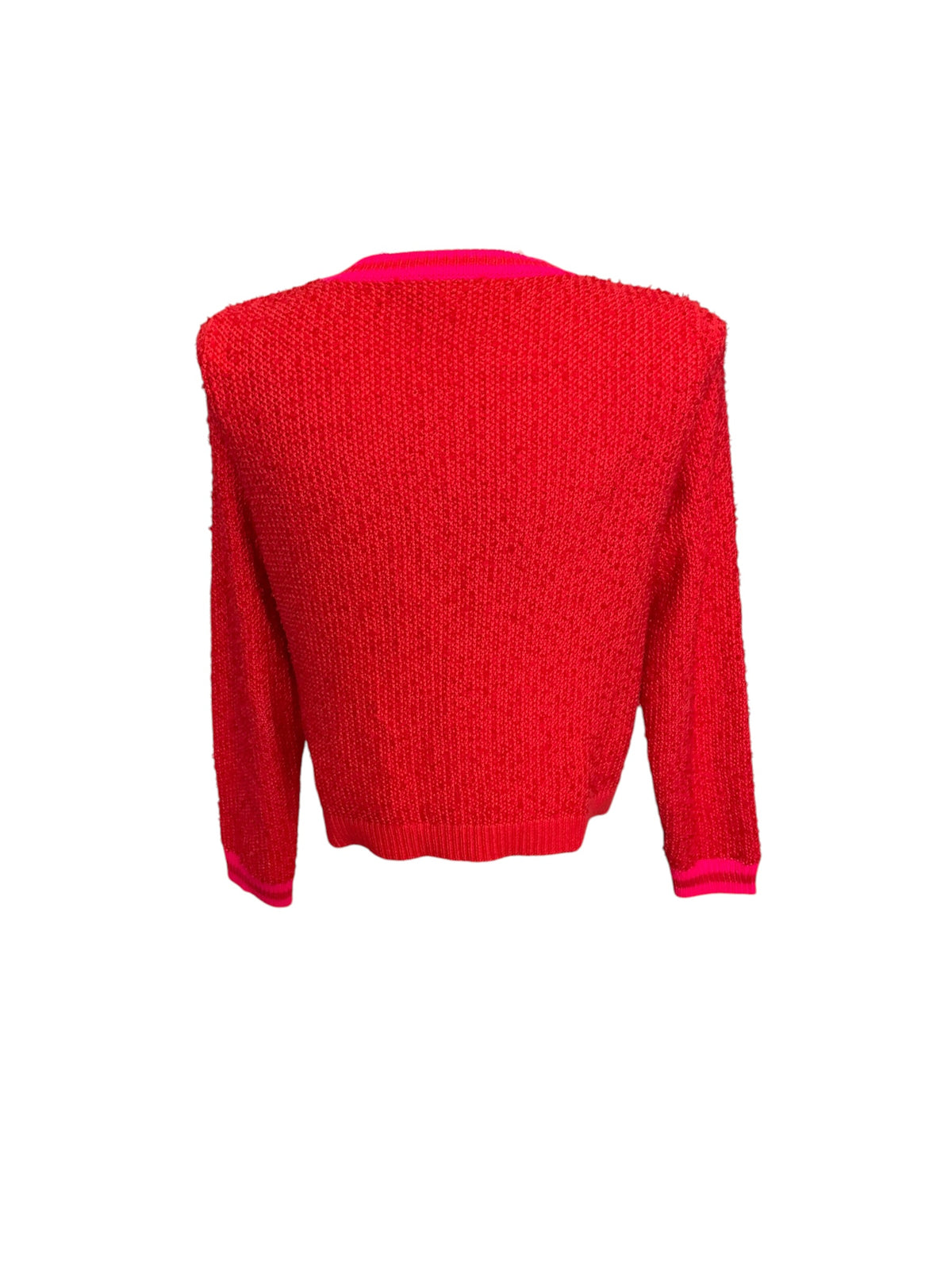 Lilly Pulitzer Nalayna Cardigan Ruby Red / Neon Pink - Size XL