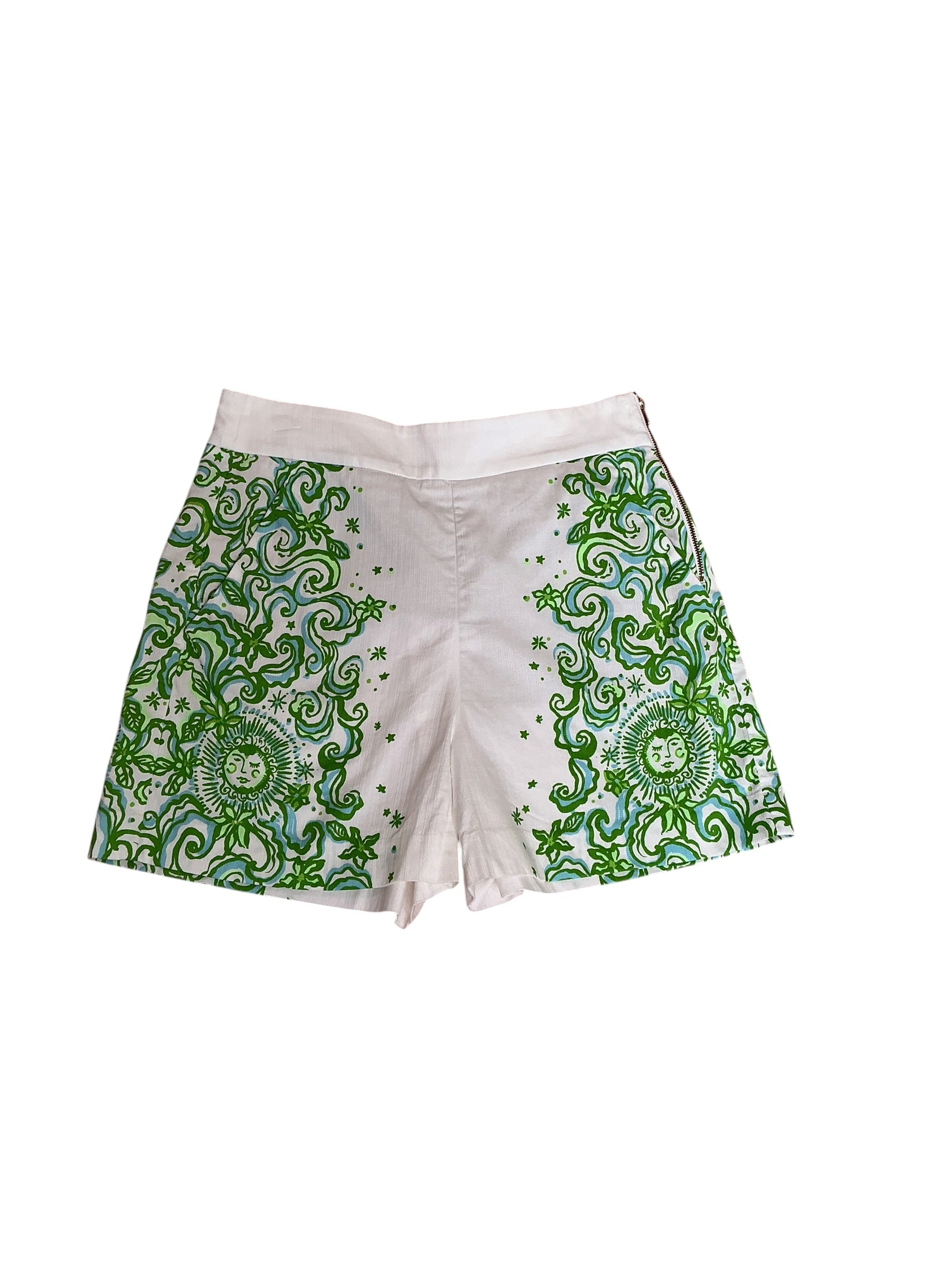 Lilly Pulitzer Sarissa Stretch Short Resort White Sol Mates Engineered - Size 4