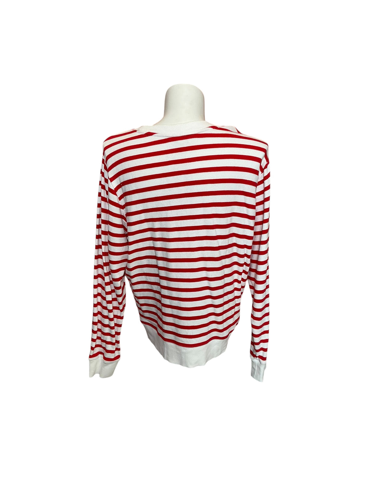 Lilly Pulitzer Ballad Long Sleeve Sweatshirt Rococo Red Coastal Stripe Starfish- Size L