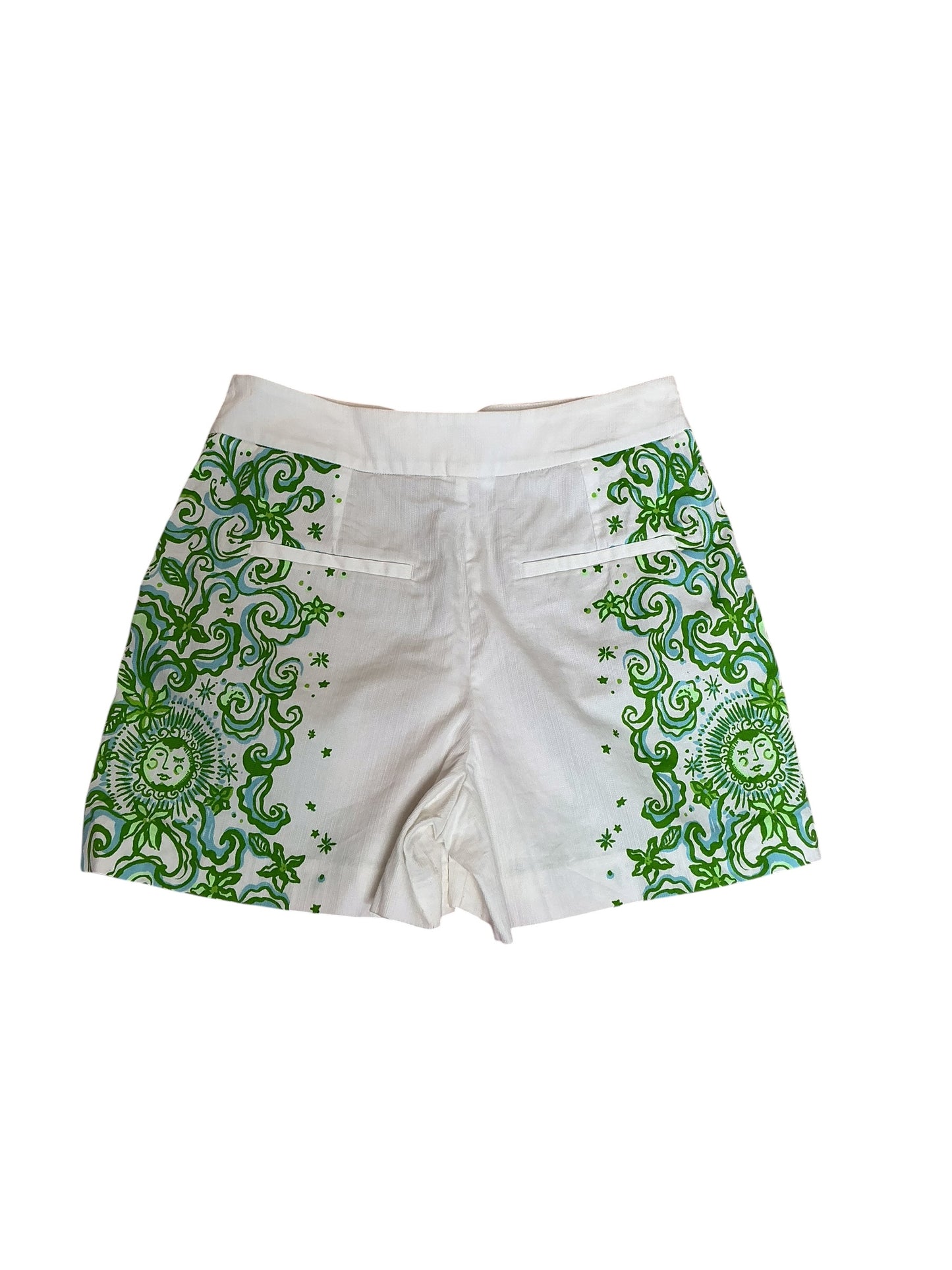 Lilly Pulitzer Sarissa Stretch Short Resort White Sol Mates Engineered - Size 4