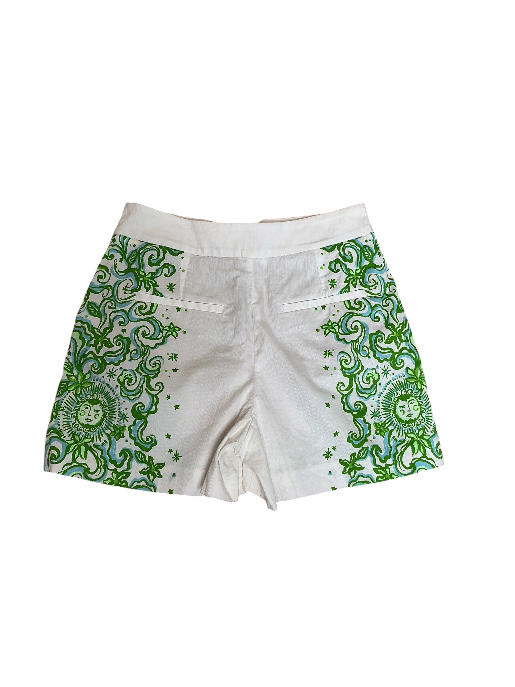 Lilly Pulitzer Sarissa Stretch Short Resort White Sol Mates Engineered - Size 4