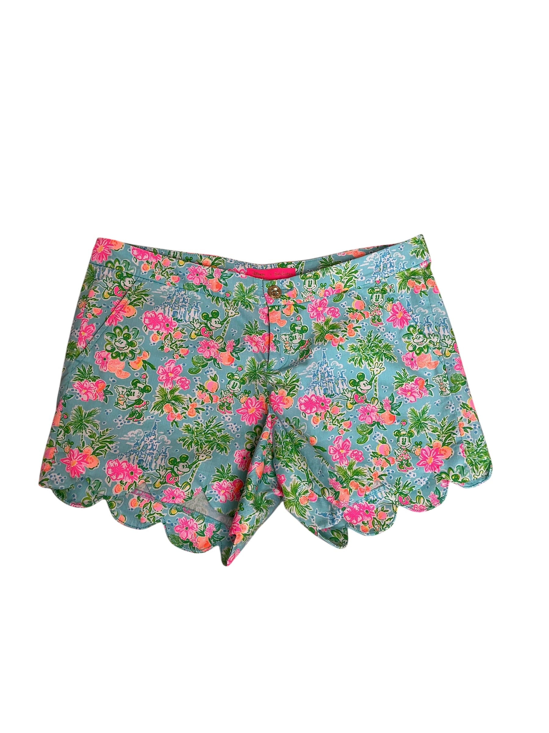 Lilly Pulitzer NWT Buttercup Short Blue Ibiza Lilly Loves Disney - Size 12