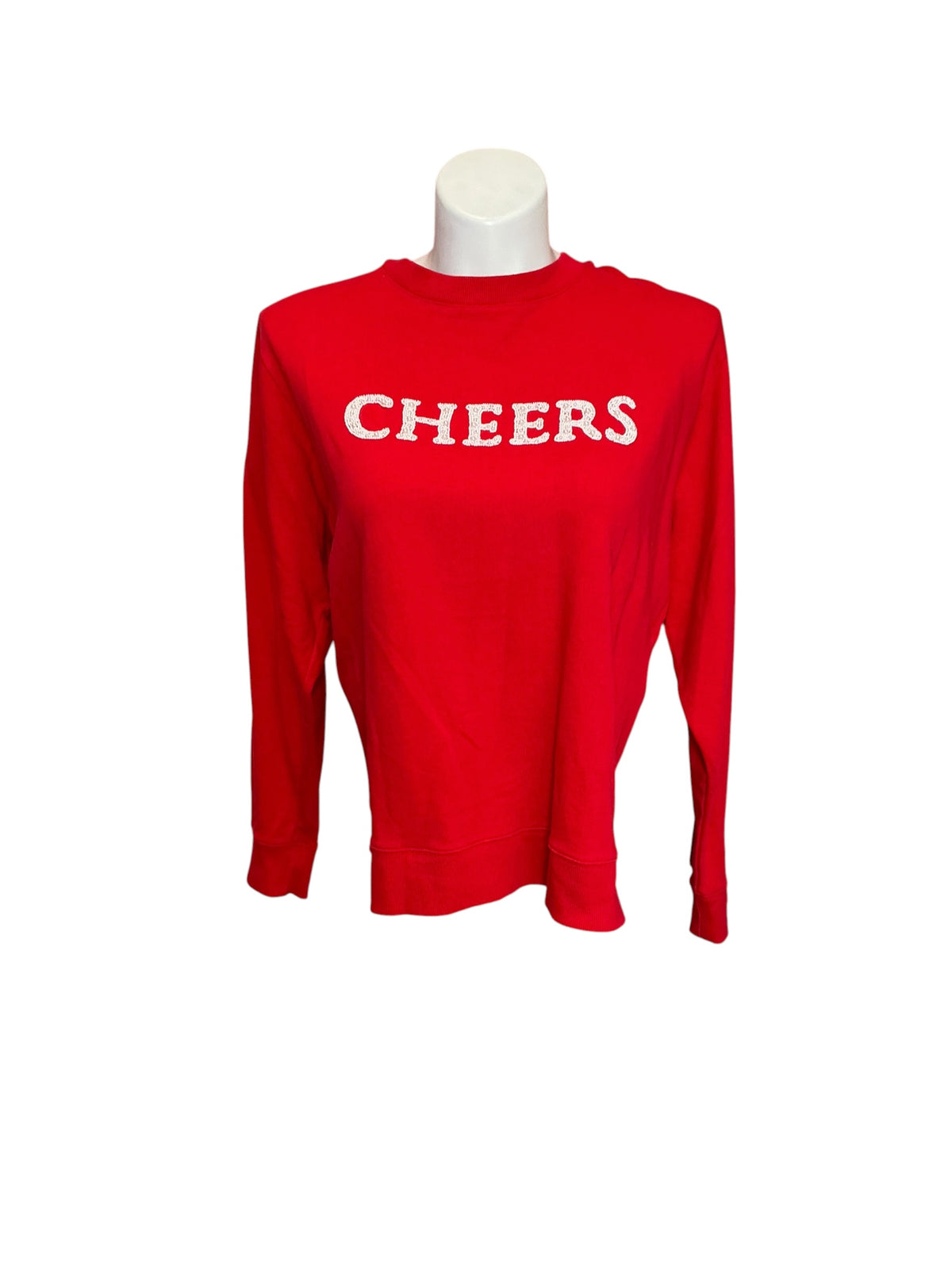 Lilly Pulitzer Ballad Long Sleeve Sweatshirt Amaryllis Red Cheers - Size XL