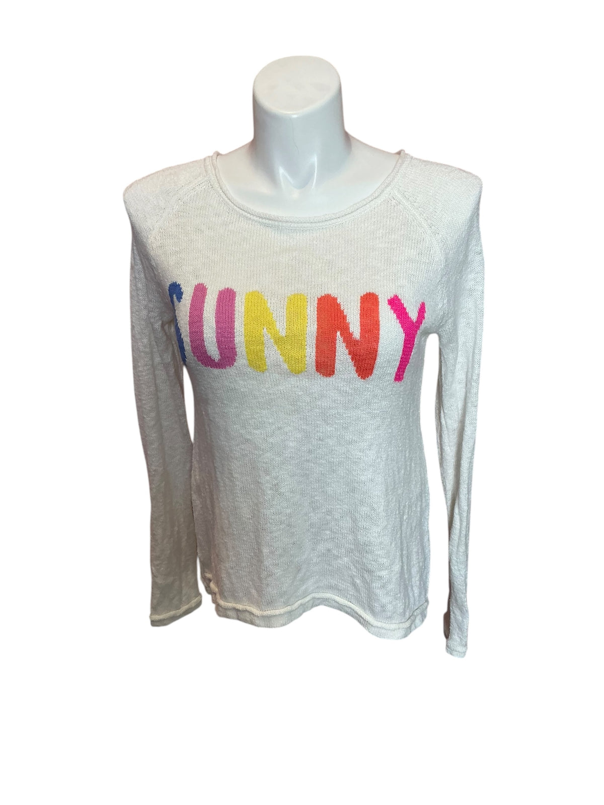 Lilly Pulitzer Danette Sweater Creme Sunny Intarsia - Size M