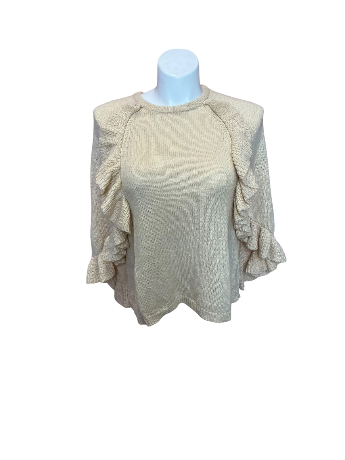 Lilly Pulitzer Corabella Poncho Sweater Sand Bar Gold - Size XS