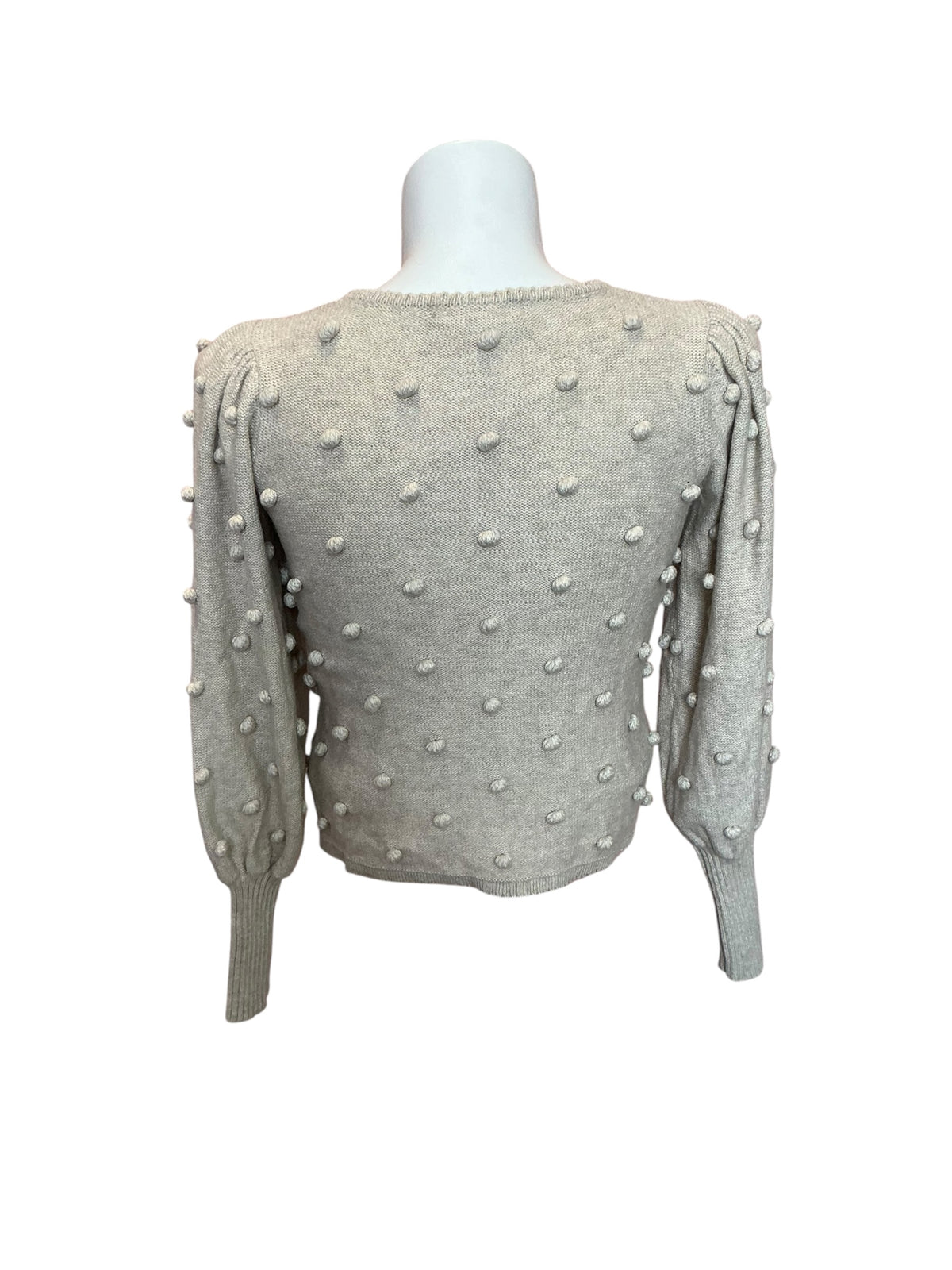Lilly Pulitzer Kippa Pom Pom Sweater Heathered Seaside Grey - Size S